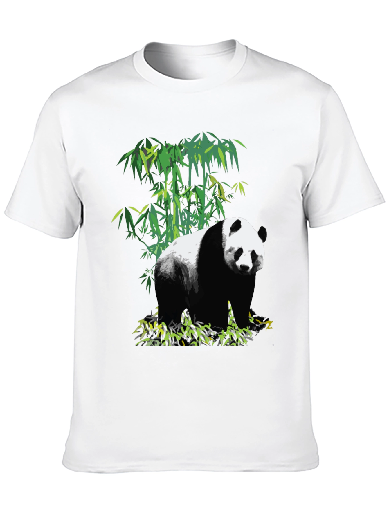 Panda Bamboo Graphic T-Shirt - Black