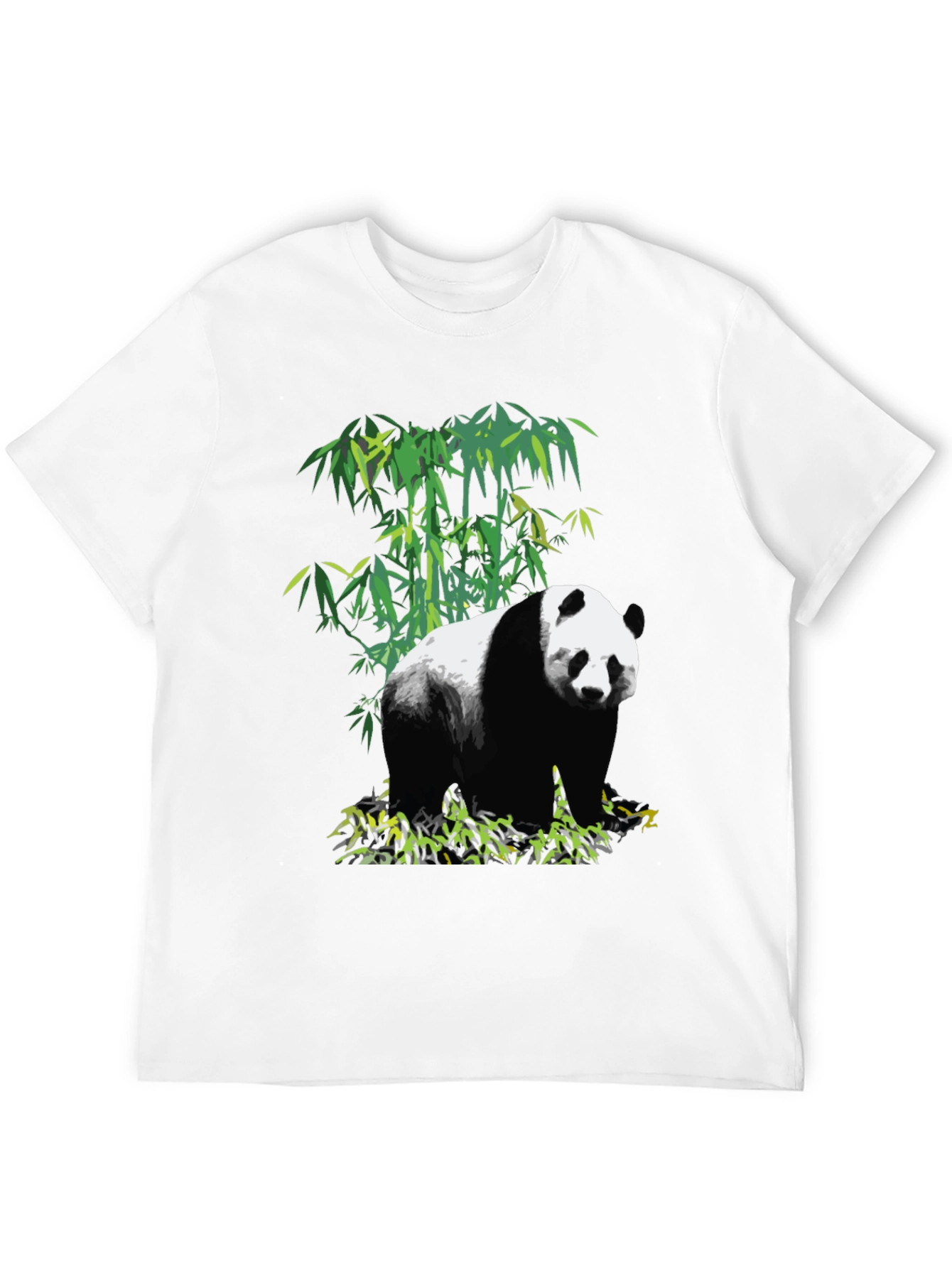 Panda Bamboo Graphic T-Shirt - Black