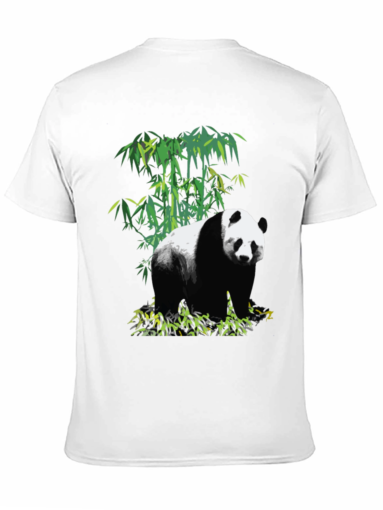 Panda Bamboo Graphic T-Shirt - Black