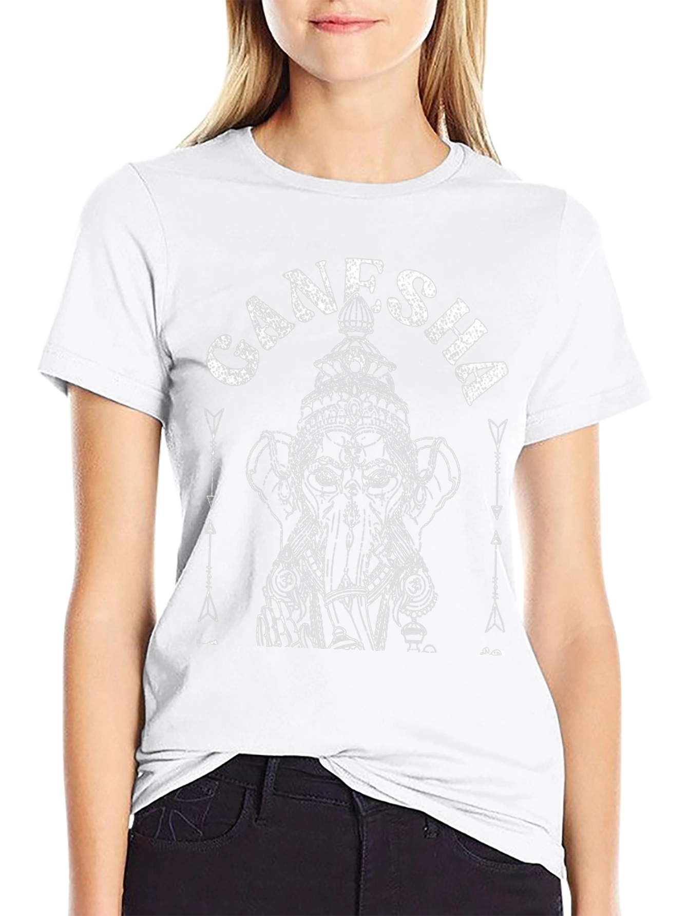 Ganesha Graphic Print Black T-Shirt