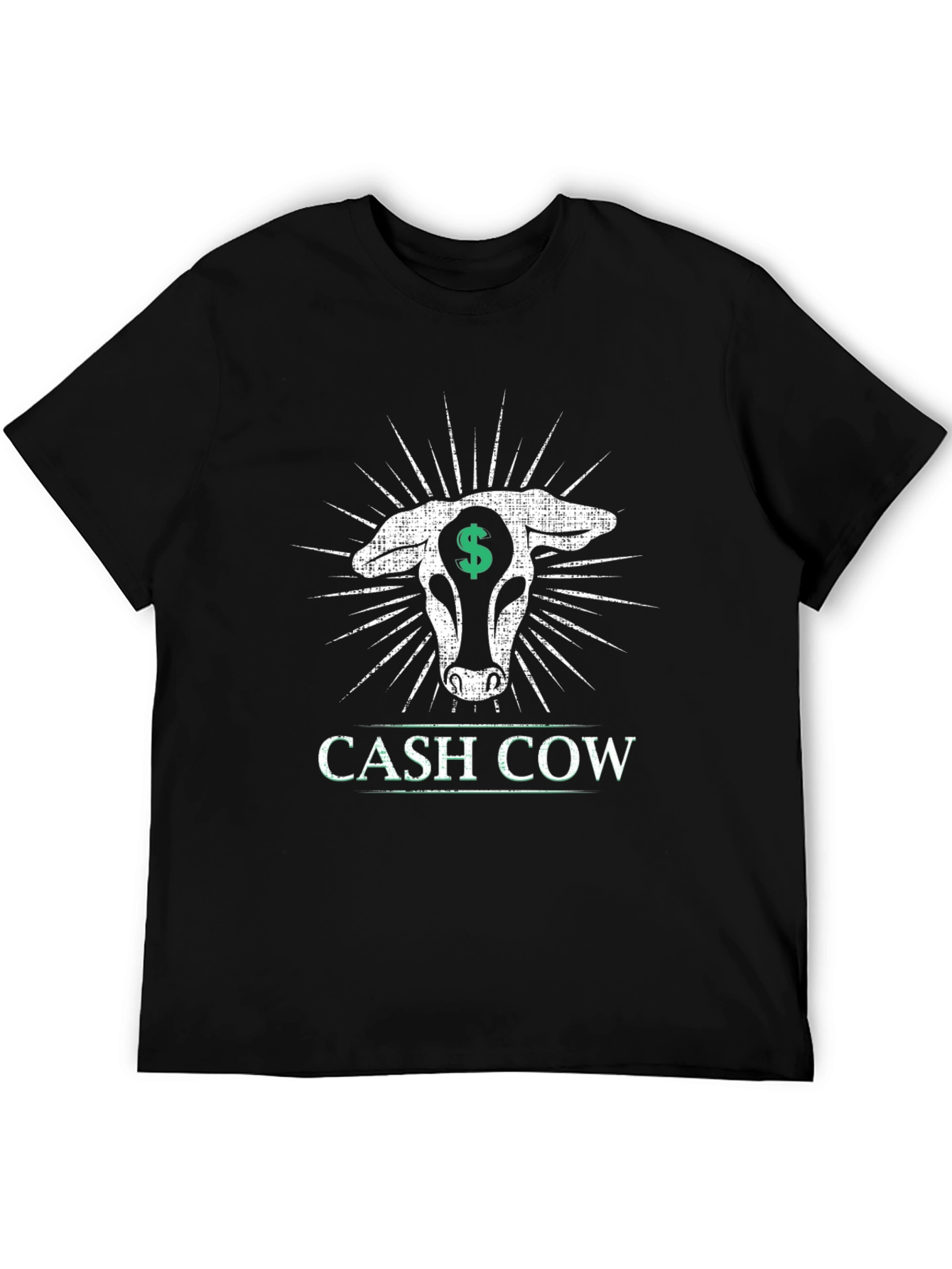 Cash Cow Graphic Tee - Black Cotton T-Shirt