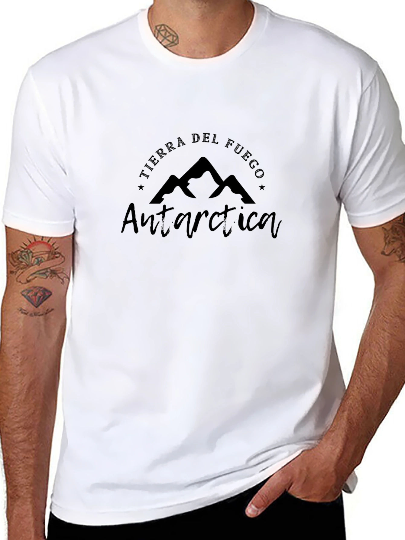 Antarctica Tierra del Fuego Black T-Shirt