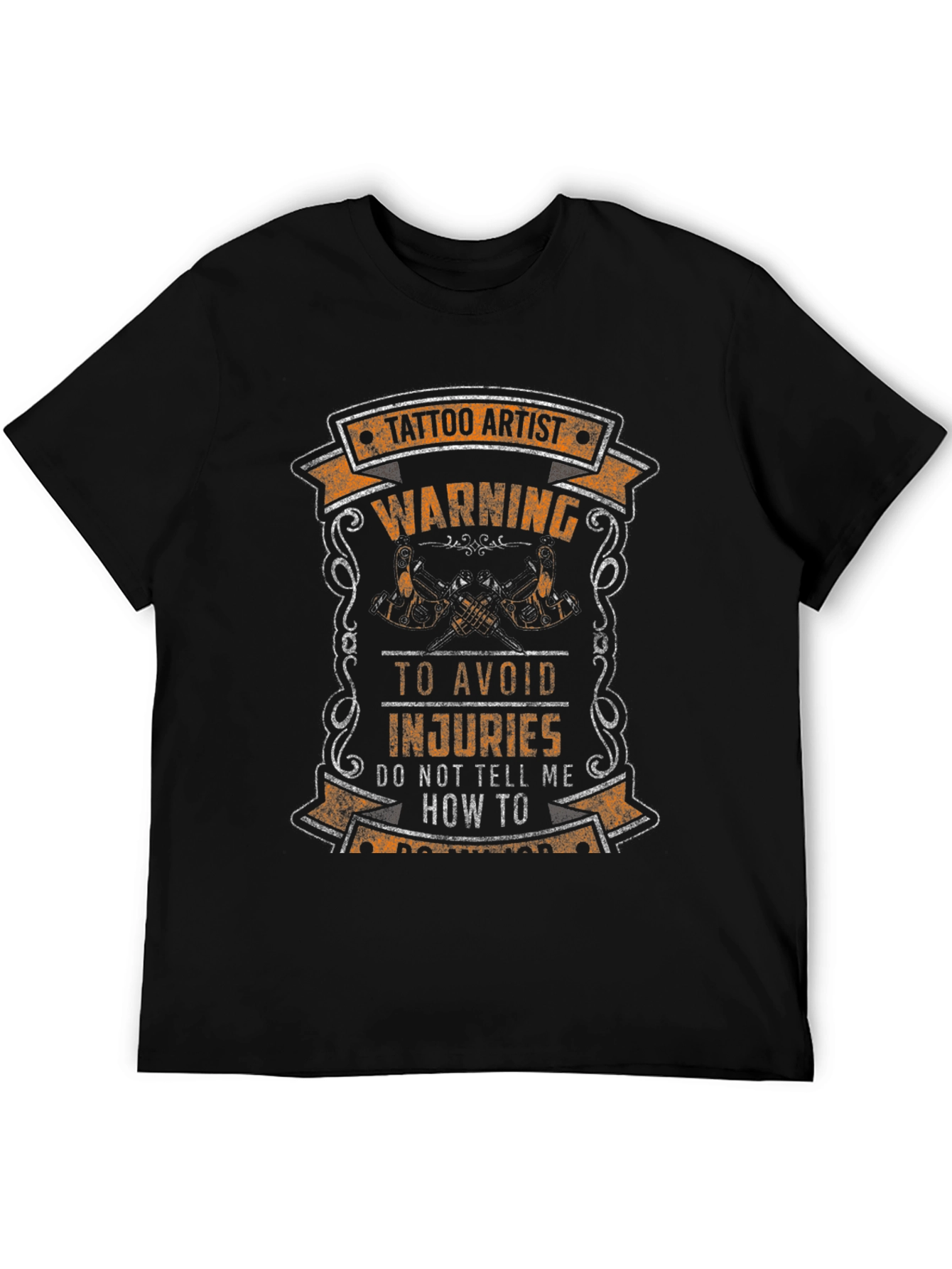 Tattoo Artist Warning Graphic Tee - Black