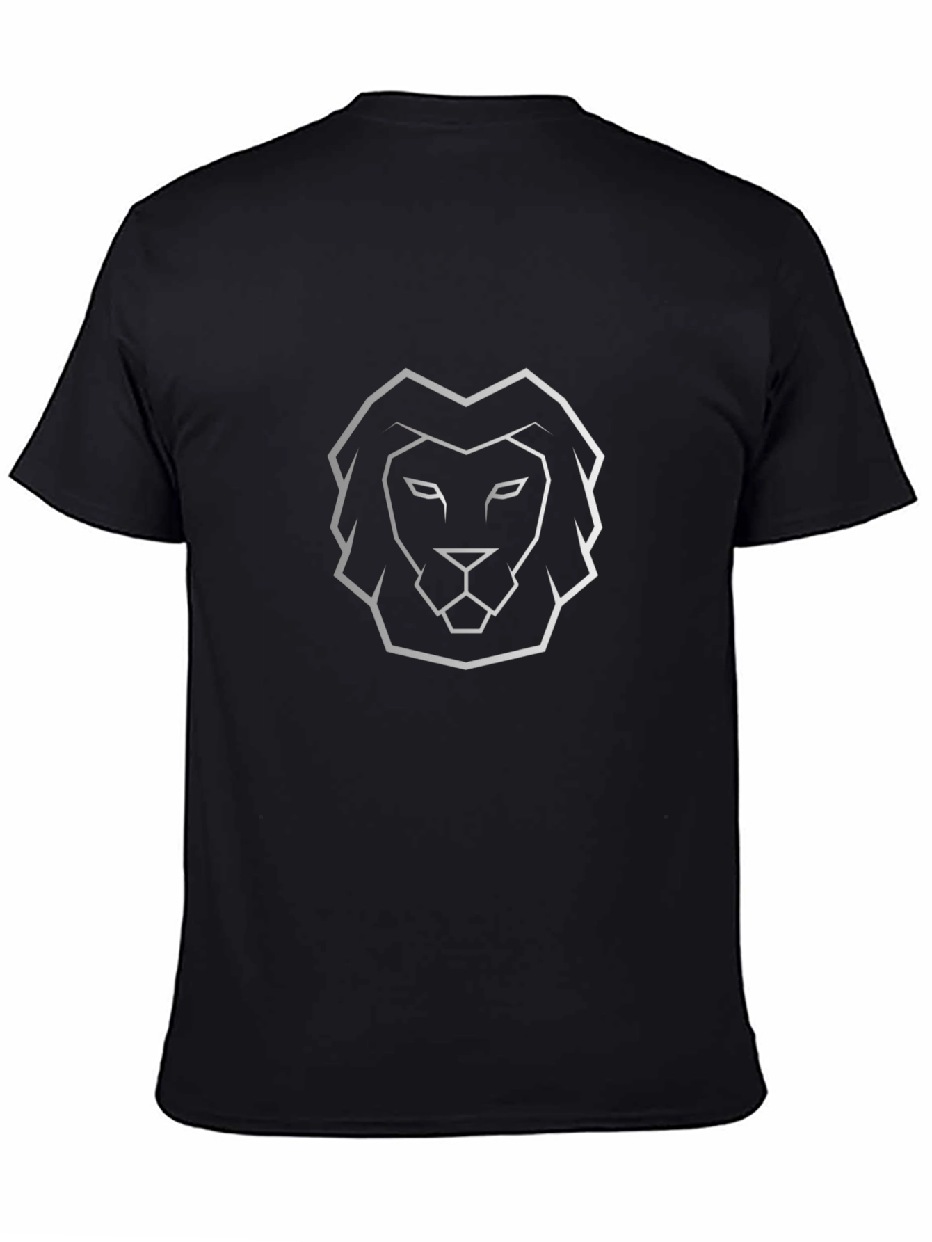 Modern Lion Head Tee - Black Graphic T-Shirt