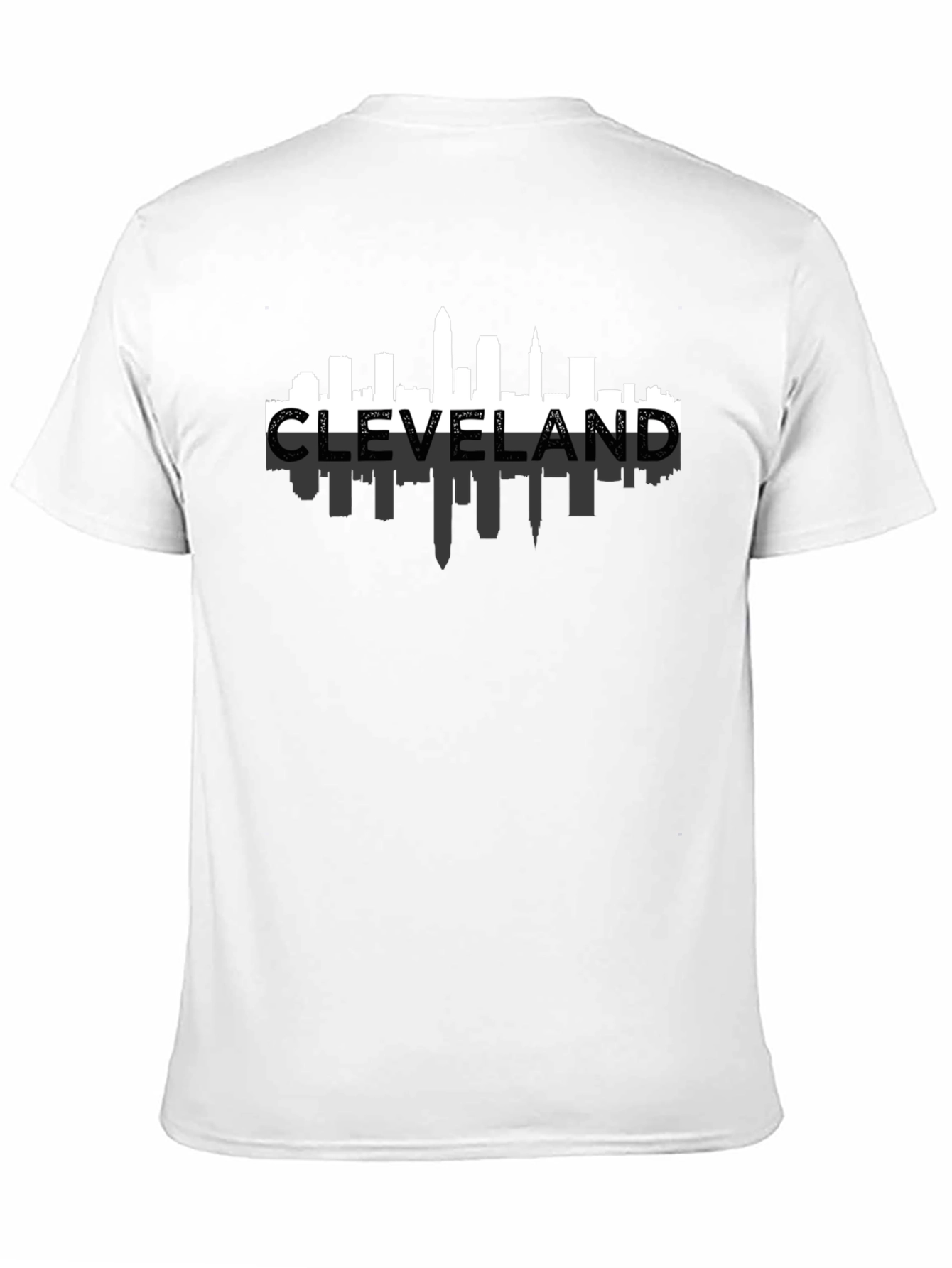 Cleveland Skyline Graphic Tee - Black Cotton Shirt
