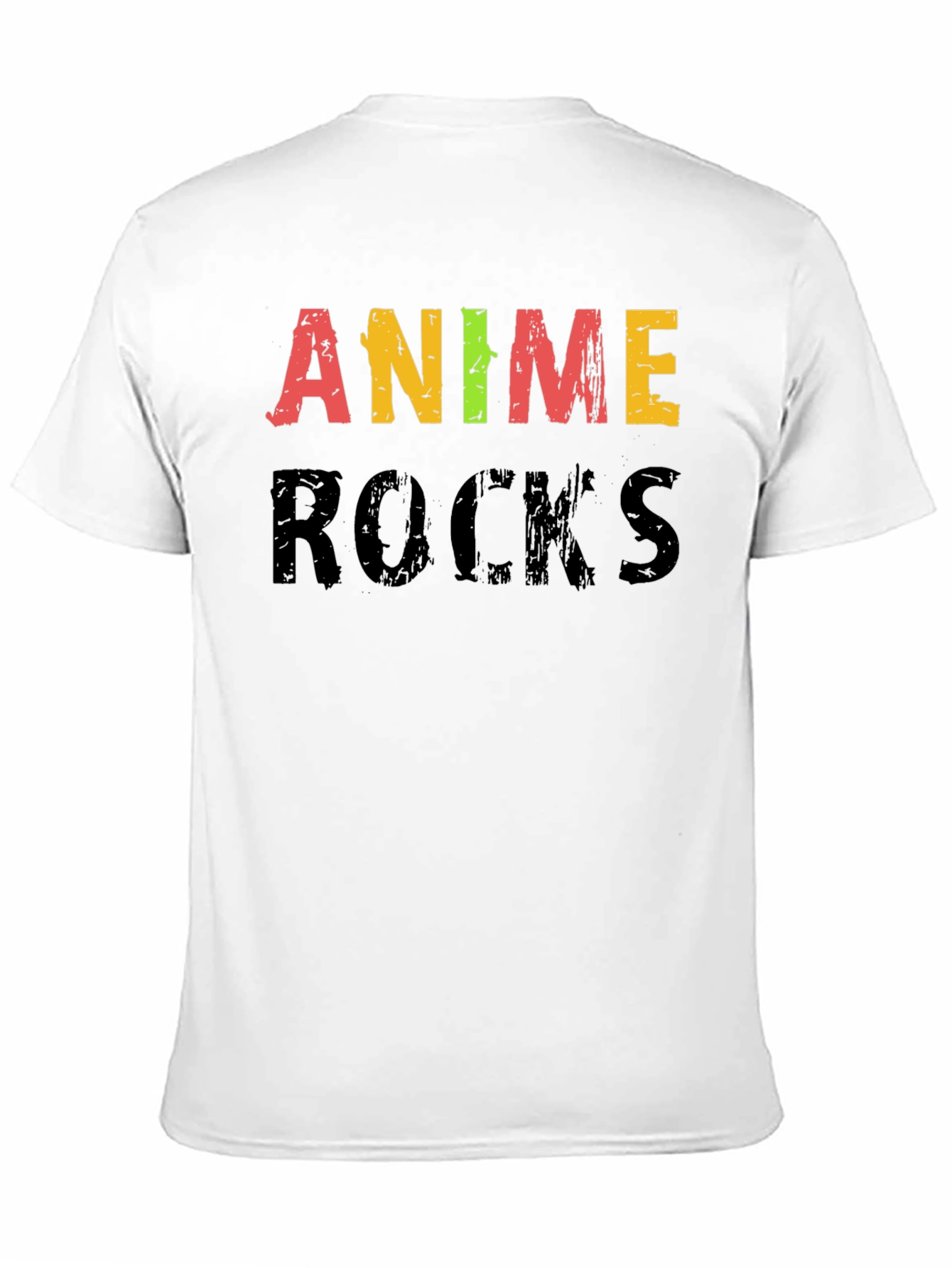 Anime Rocks Graphic Black T-Shirt