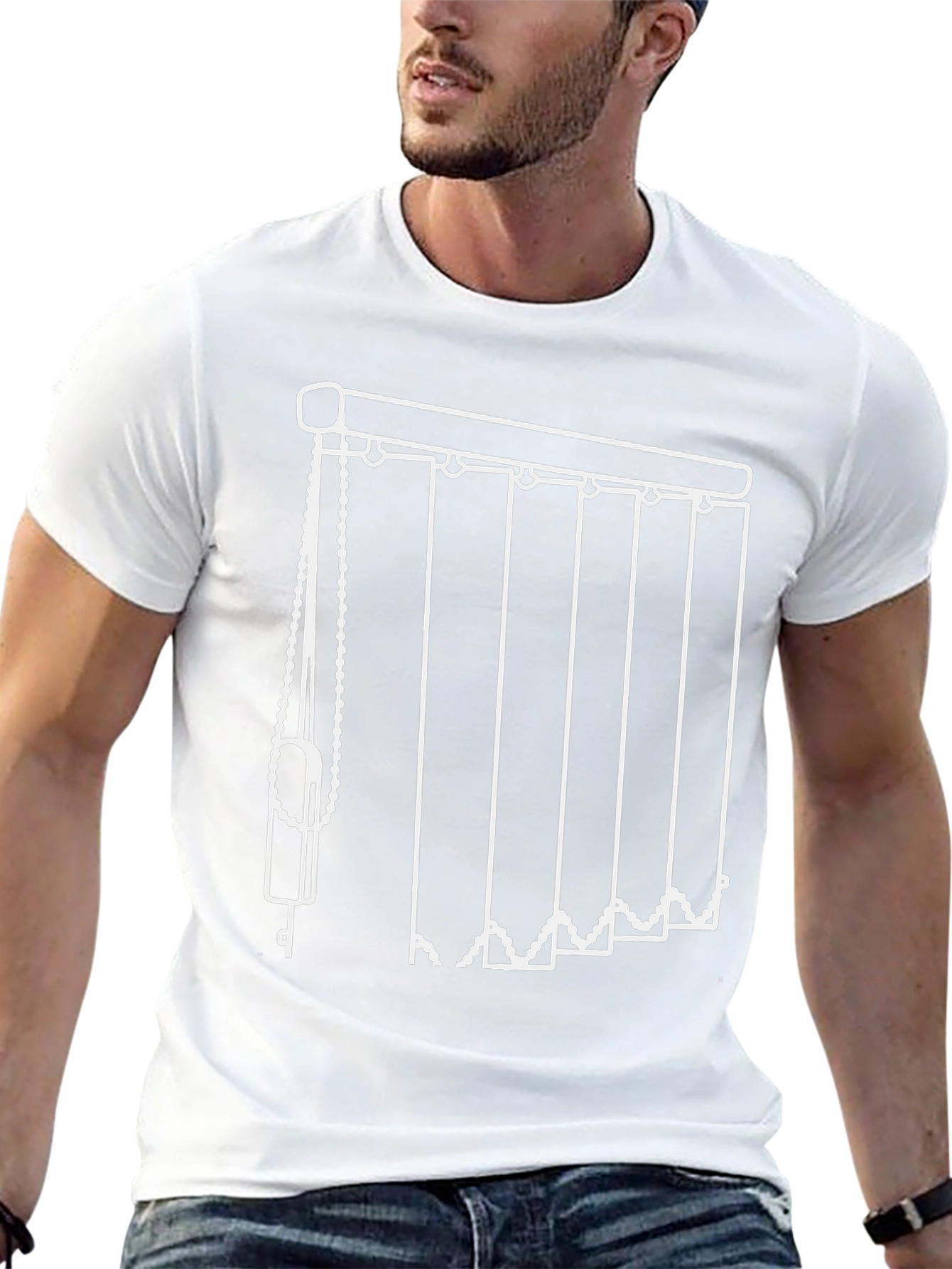 Novelty Vertical Blinds Graphic Tee - Black
