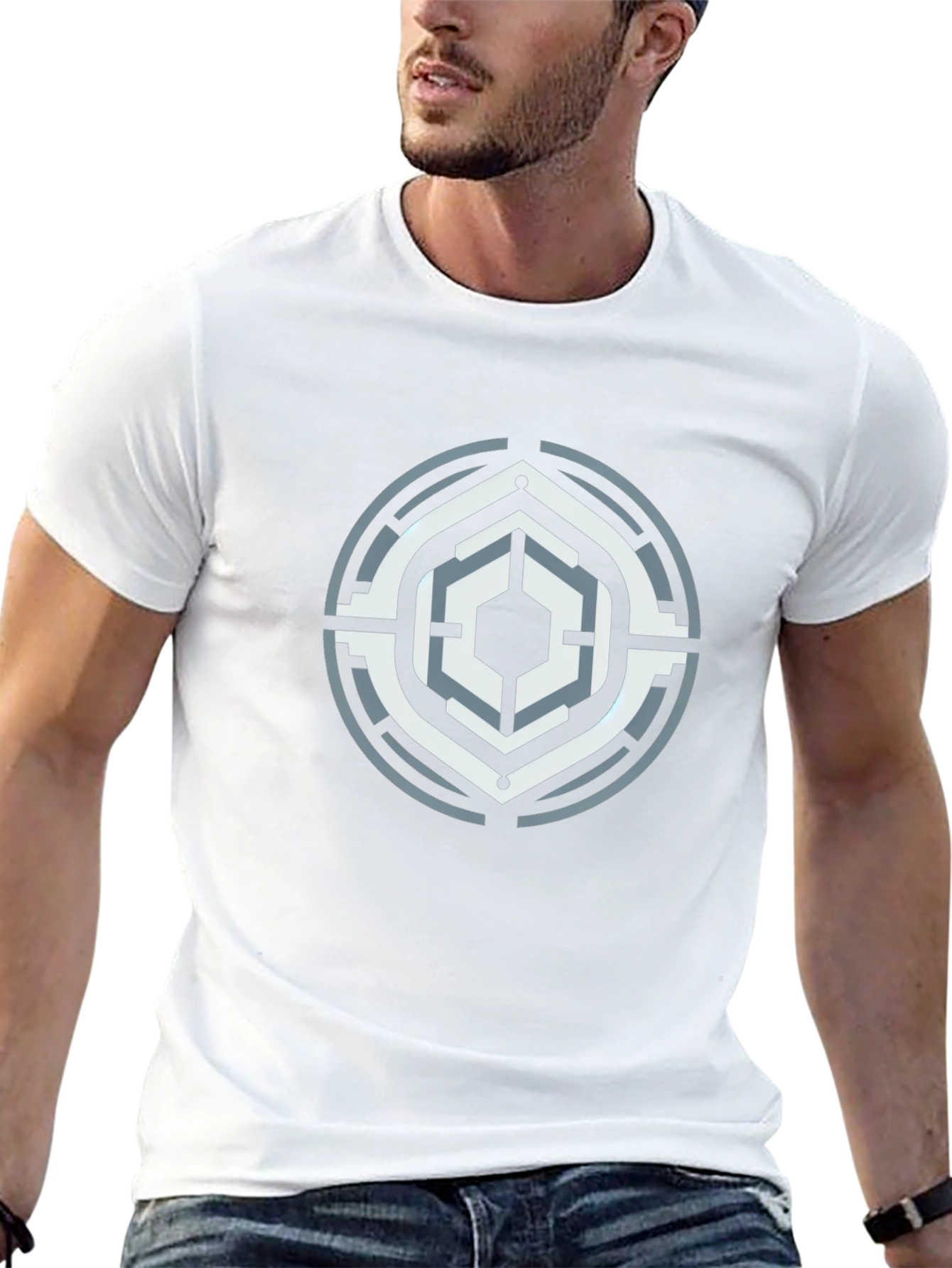 Geometric Symbol Black T-Shirt