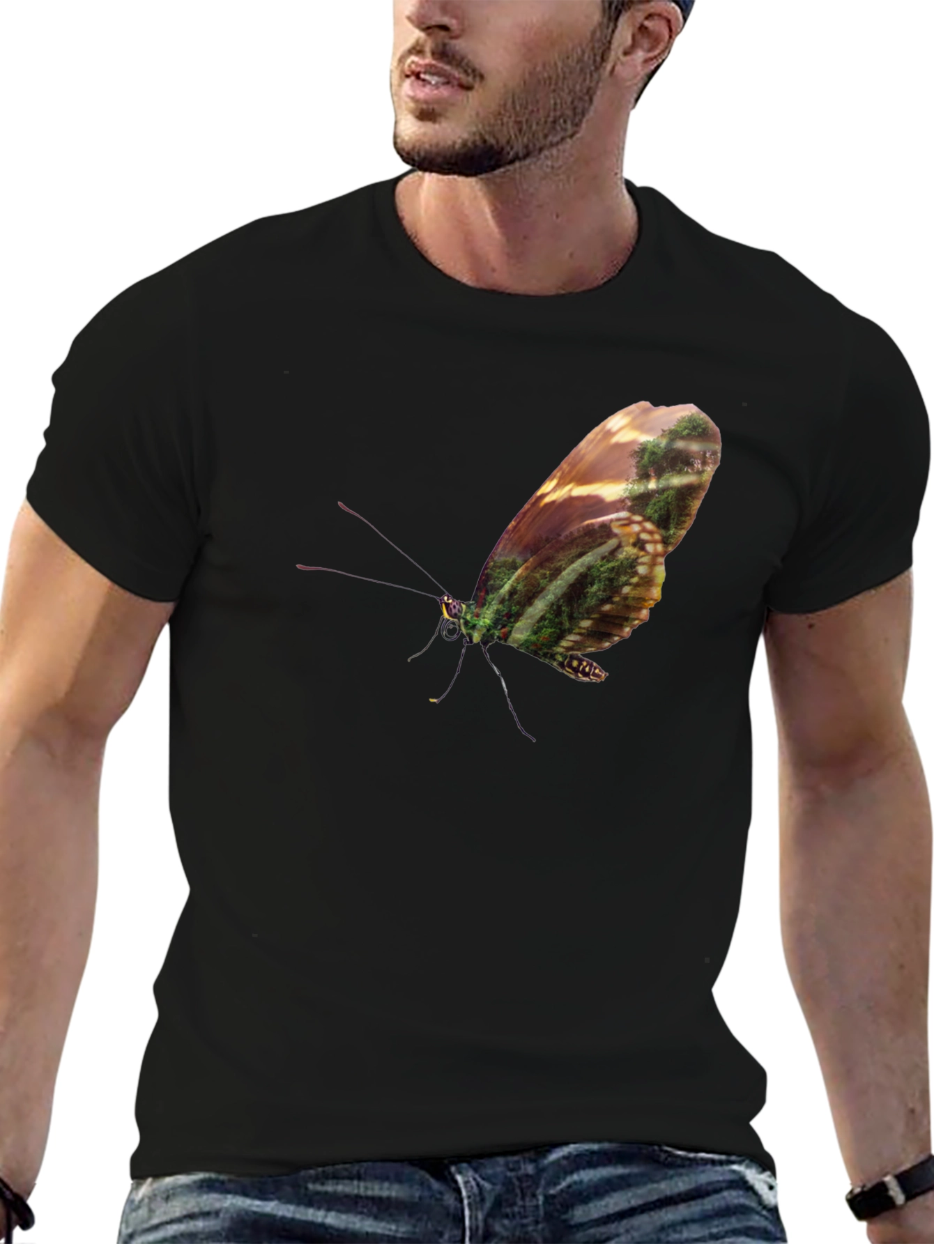 Butterfly Forest T-Shirt - Nature Lovers Tee