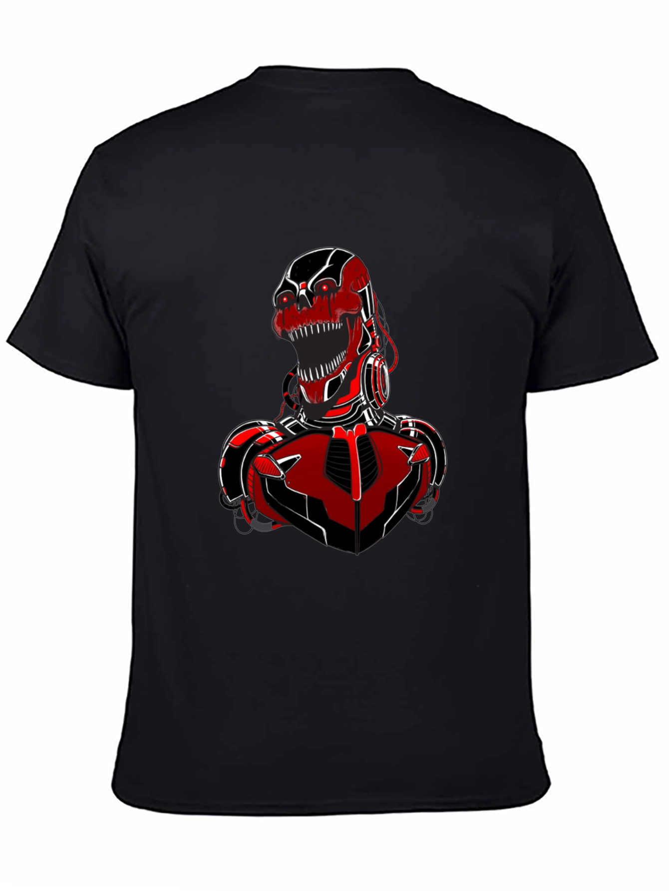 Red & Black Robot Graphic T-Shirt