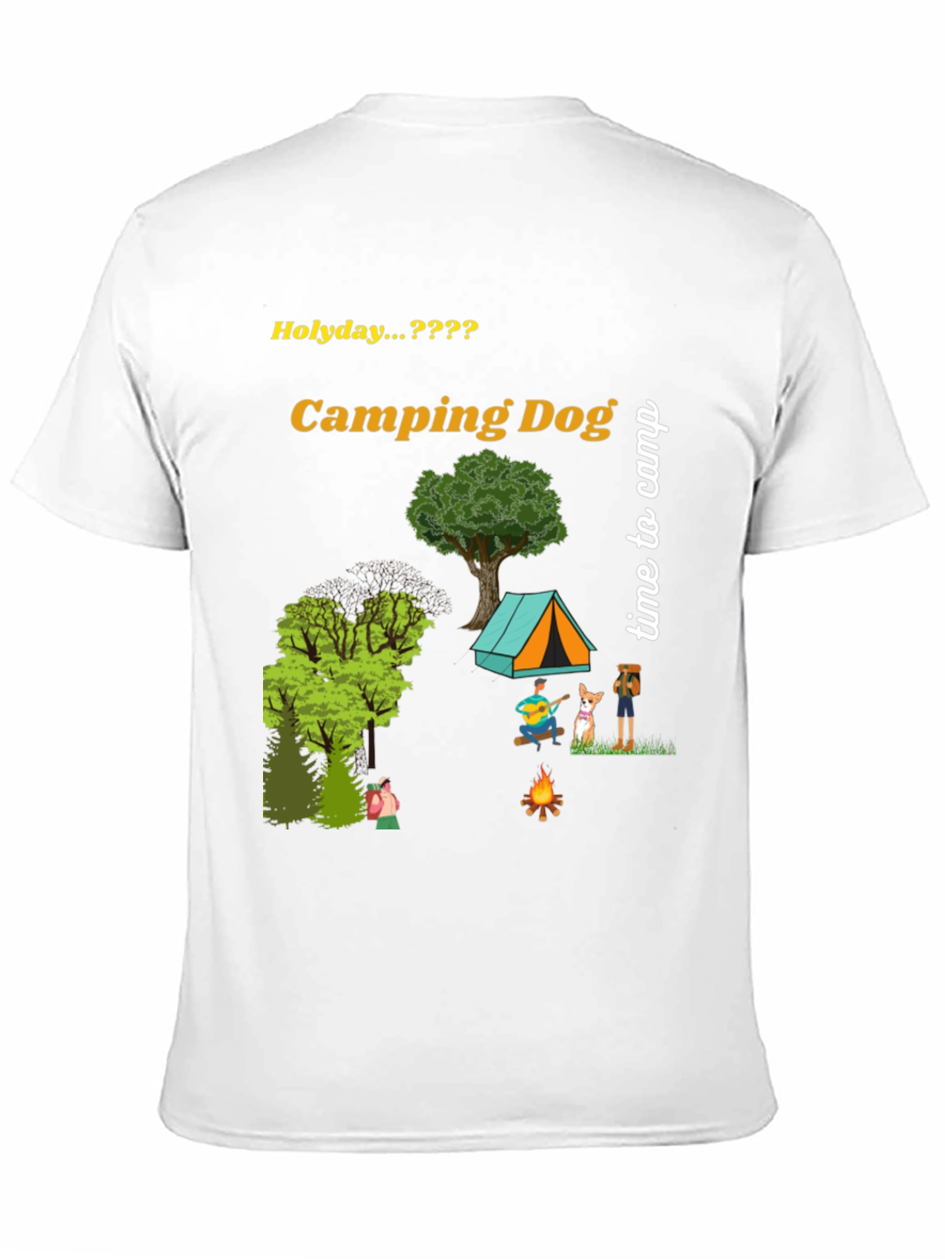 Camping Dog Graphic Tee