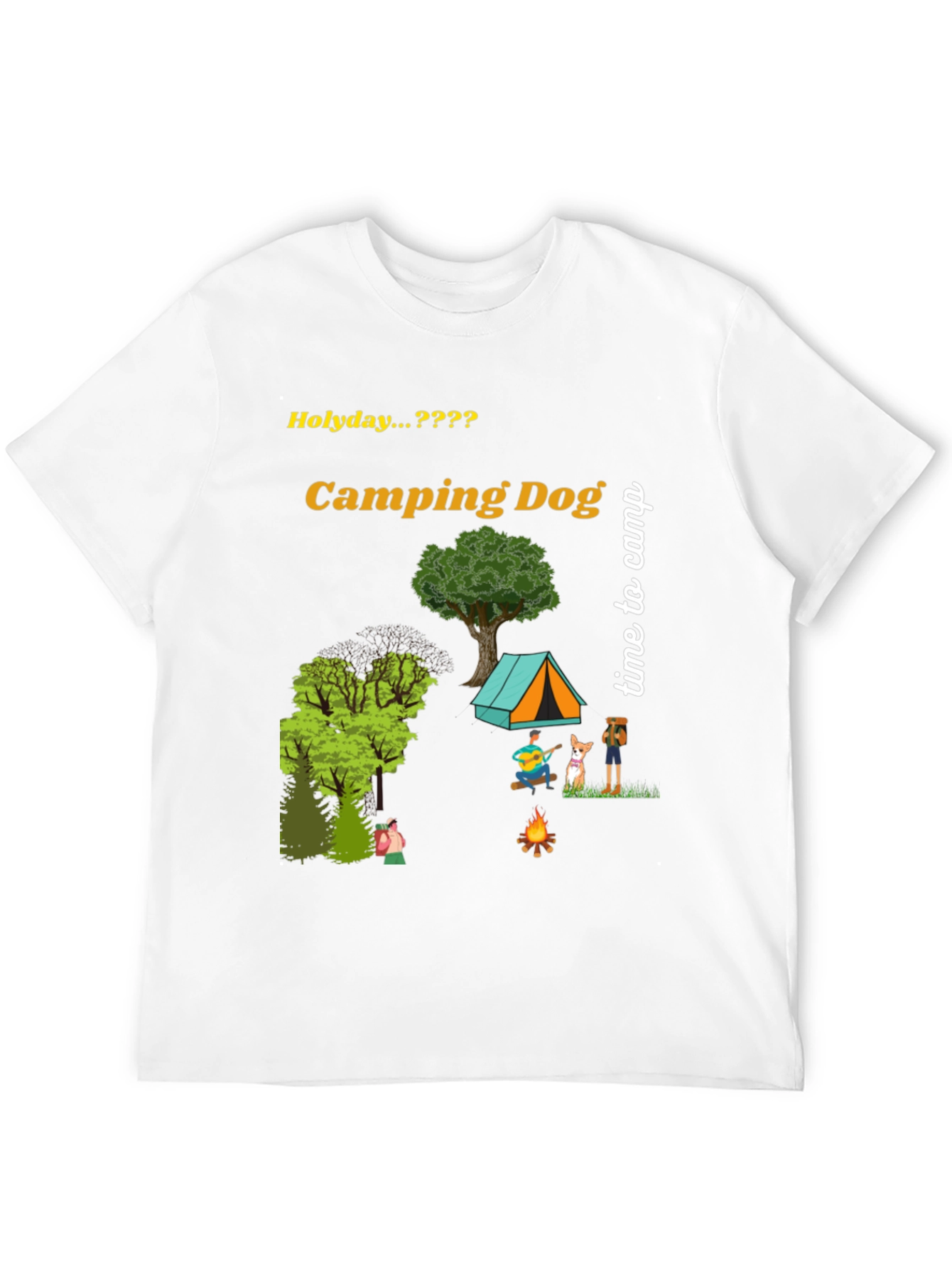 Camping Dog Graphic Tee