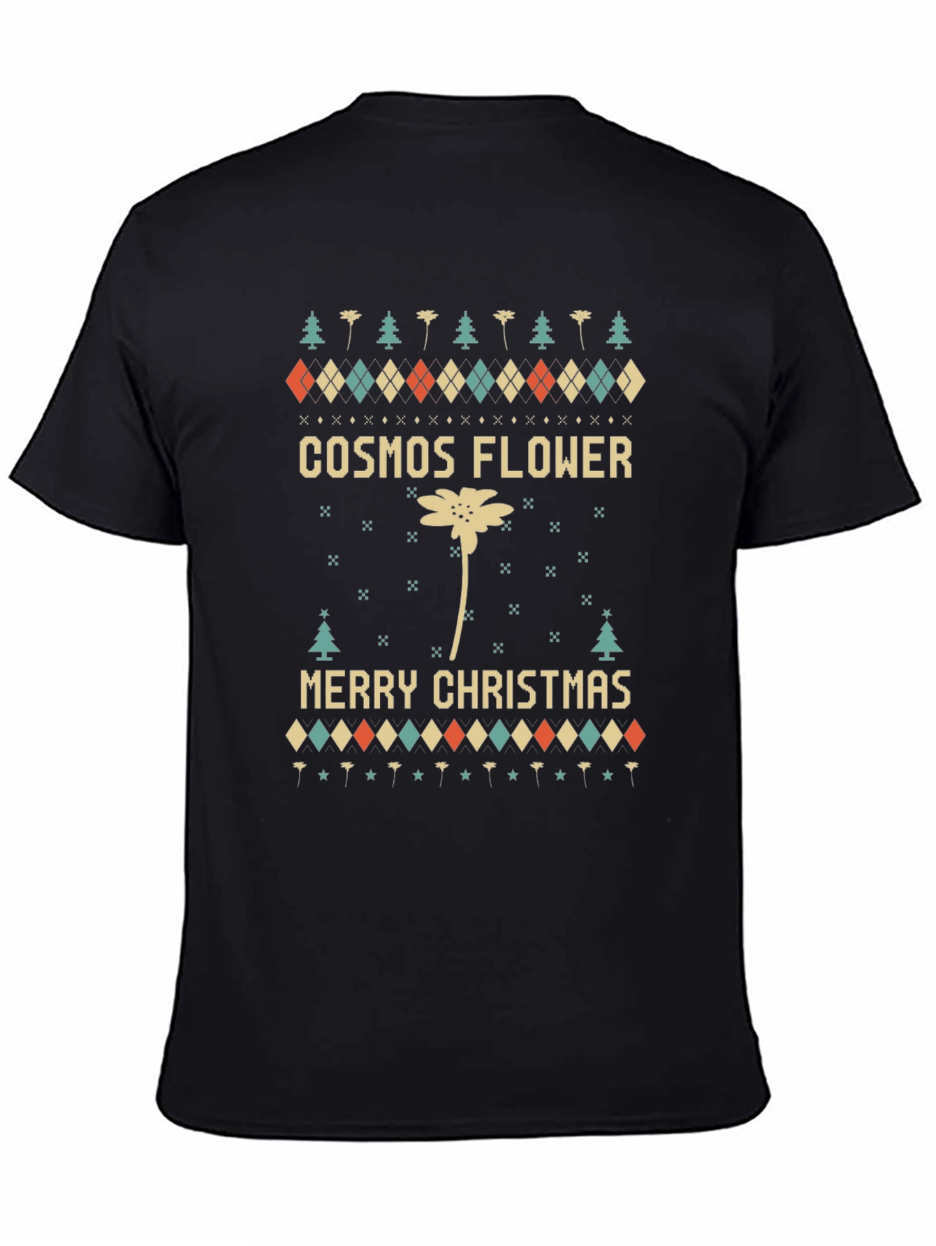 Cosmos Flower Merry Christmas Graphic Tee