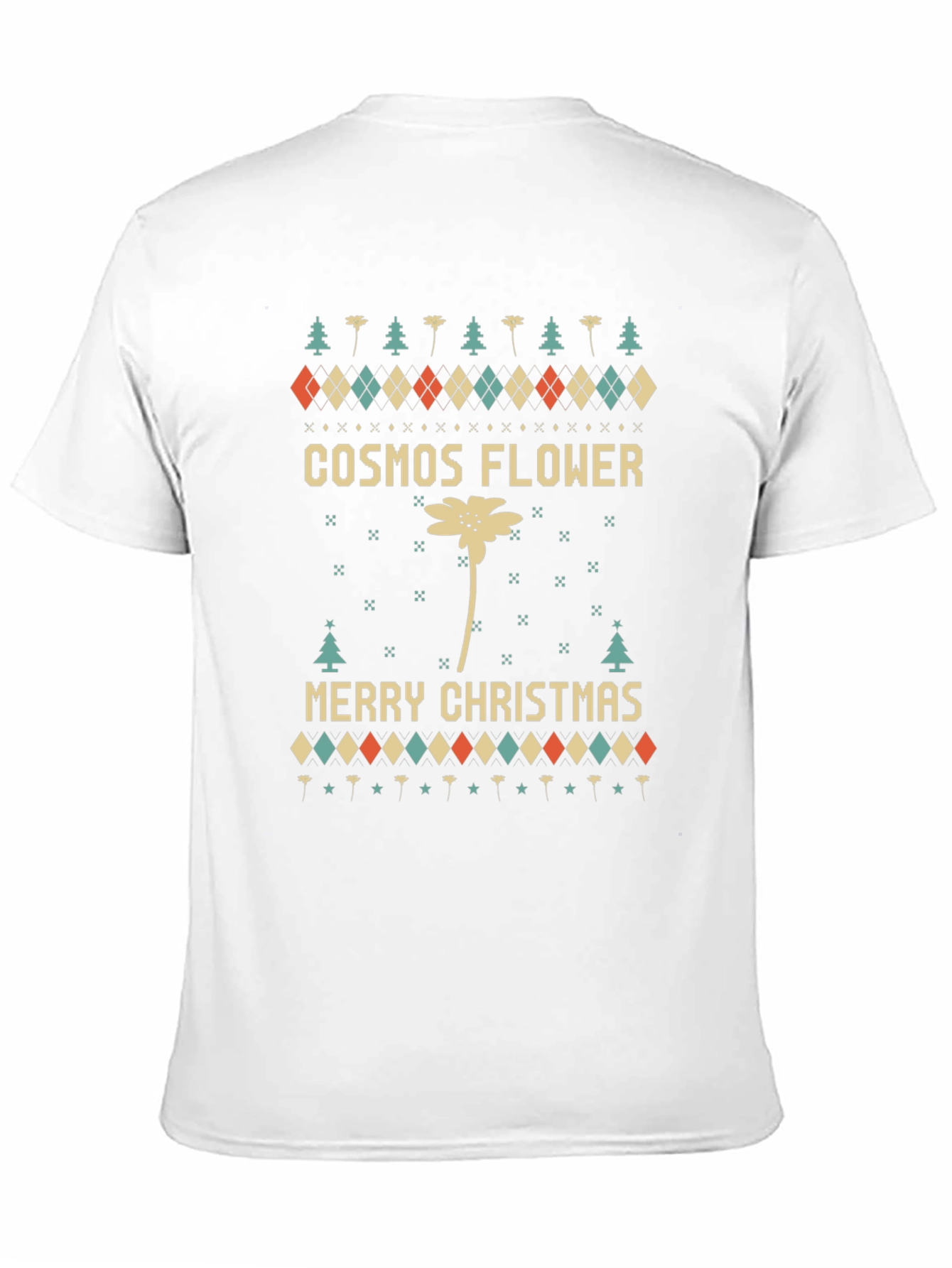 Cosmos Flower Merry Christmas Graphic Tee