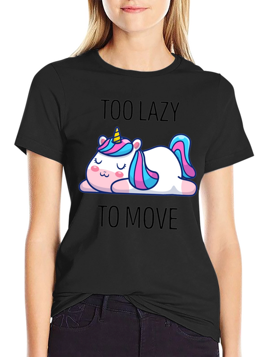 Lazy Unicorn Graphic T-Shirt - Unisex Relaxed Fit