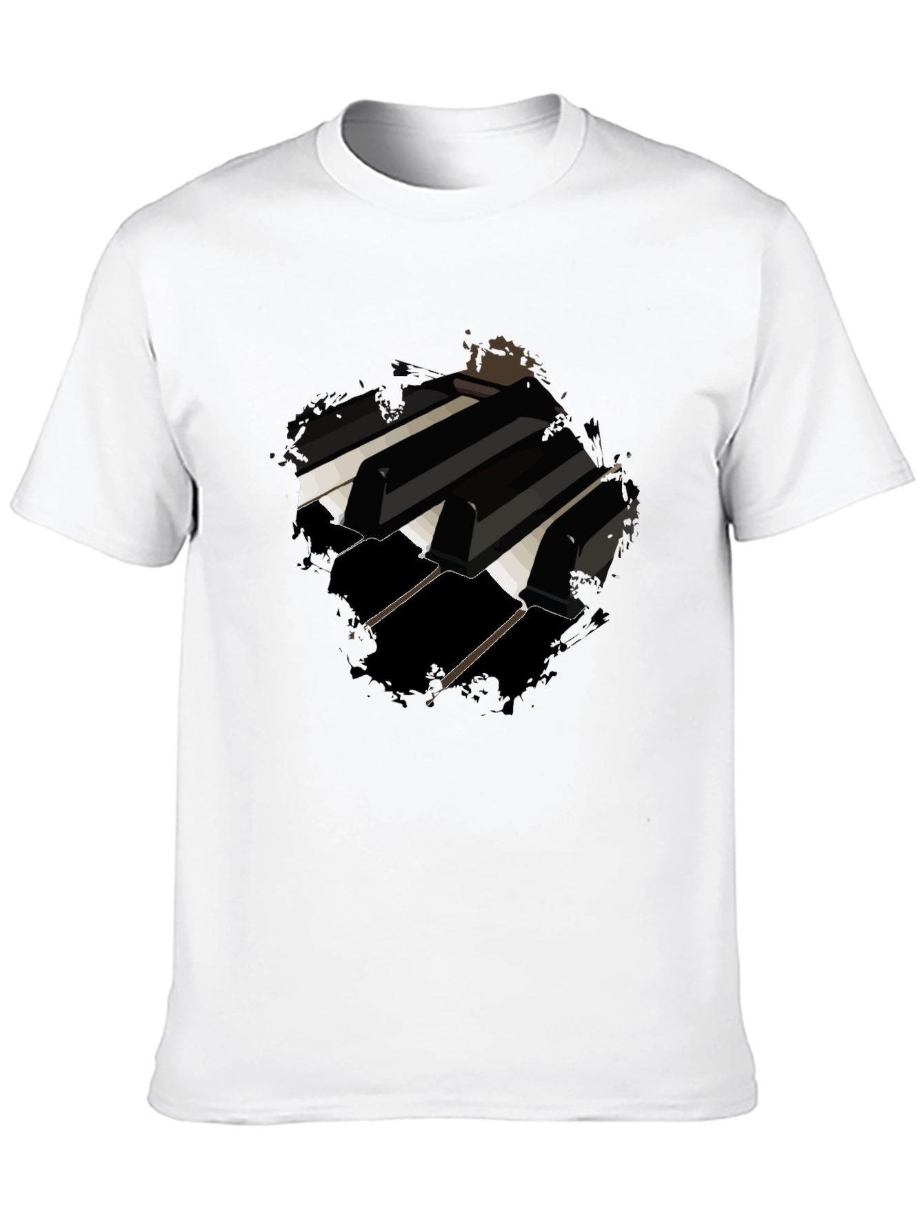 Piano Keys Graphic Black T-Shirt