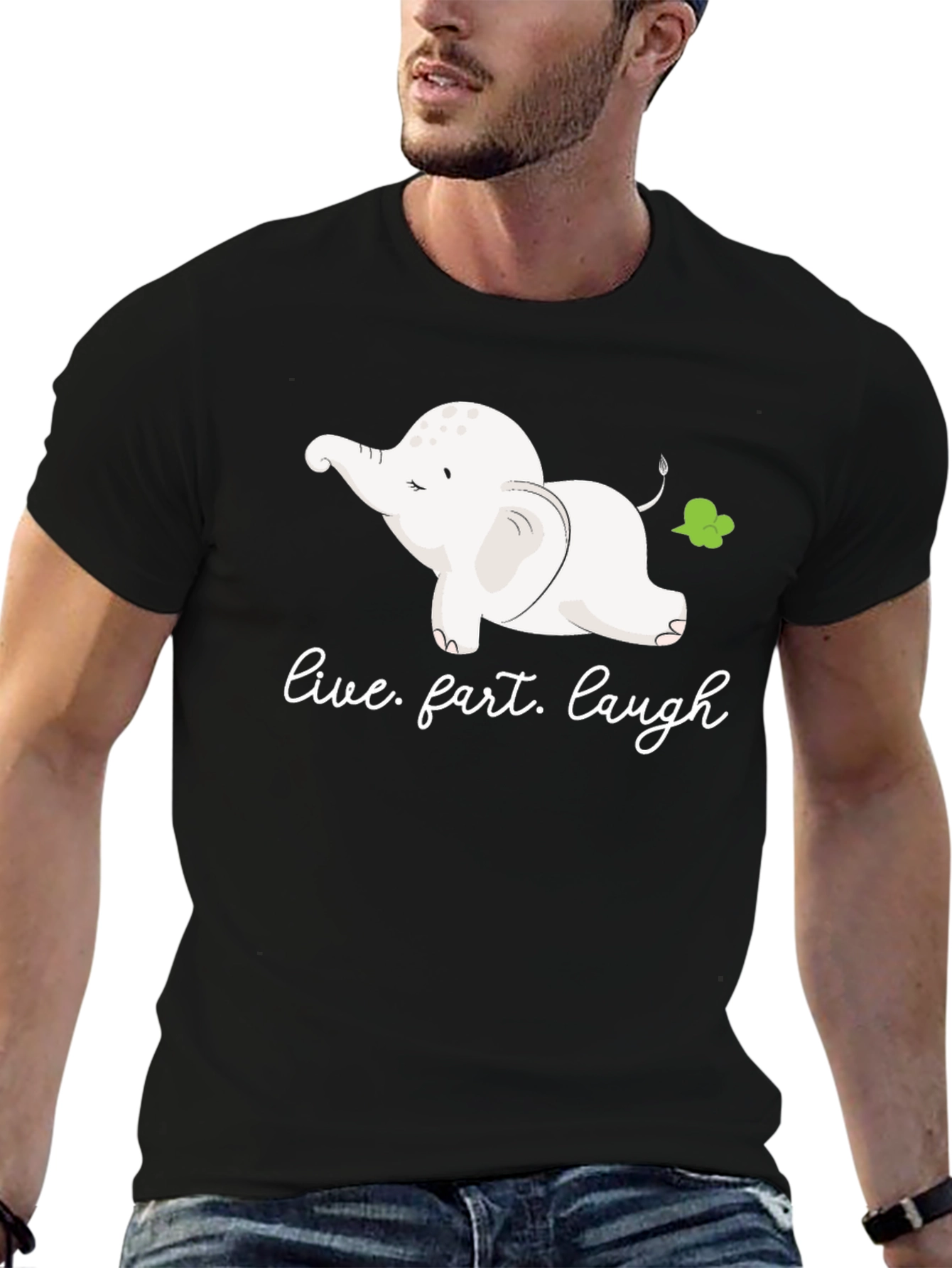 Funny Elephant Fart T-Shirt - Live Fart Laugh