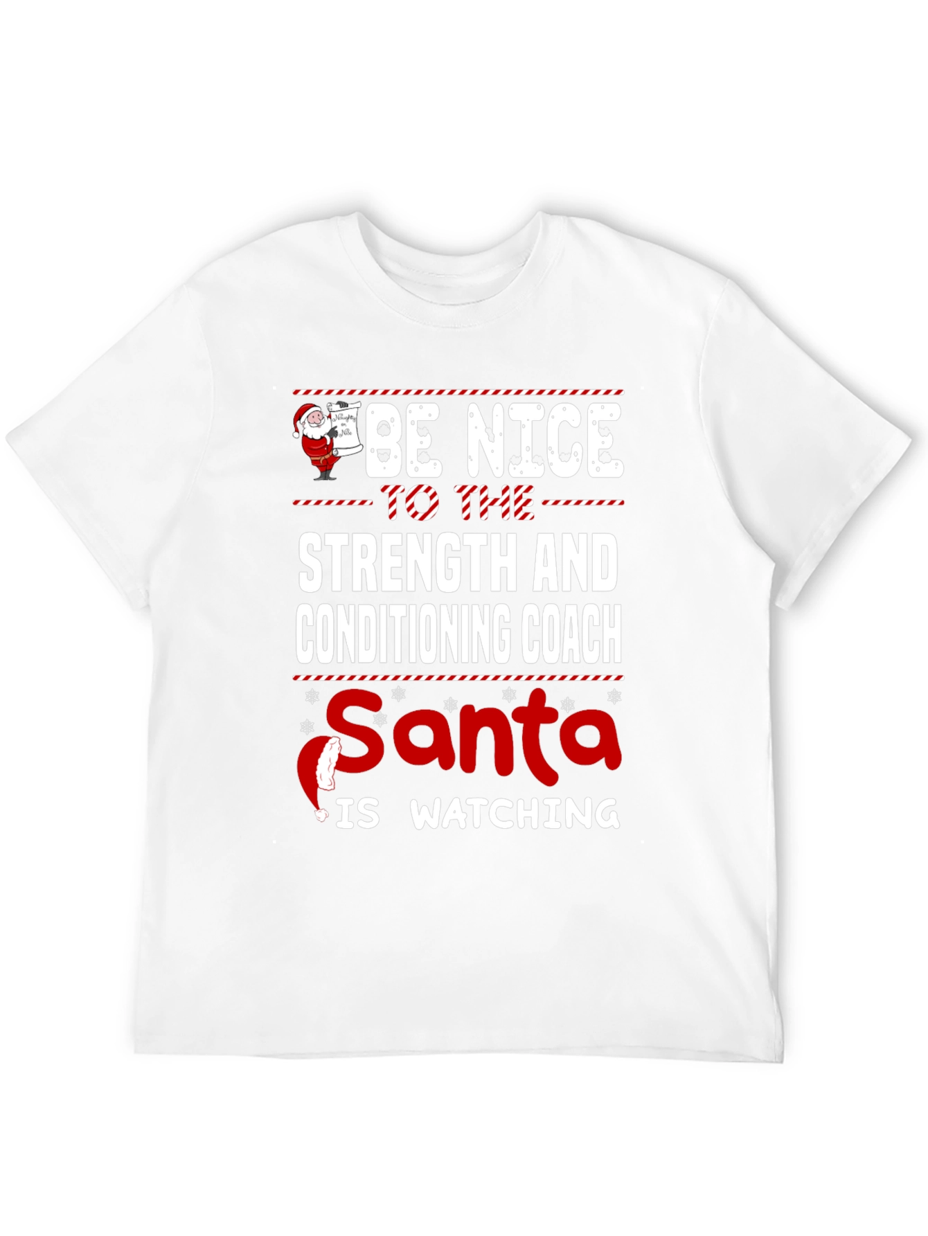Strength Coach Santa Watching T-Shirt