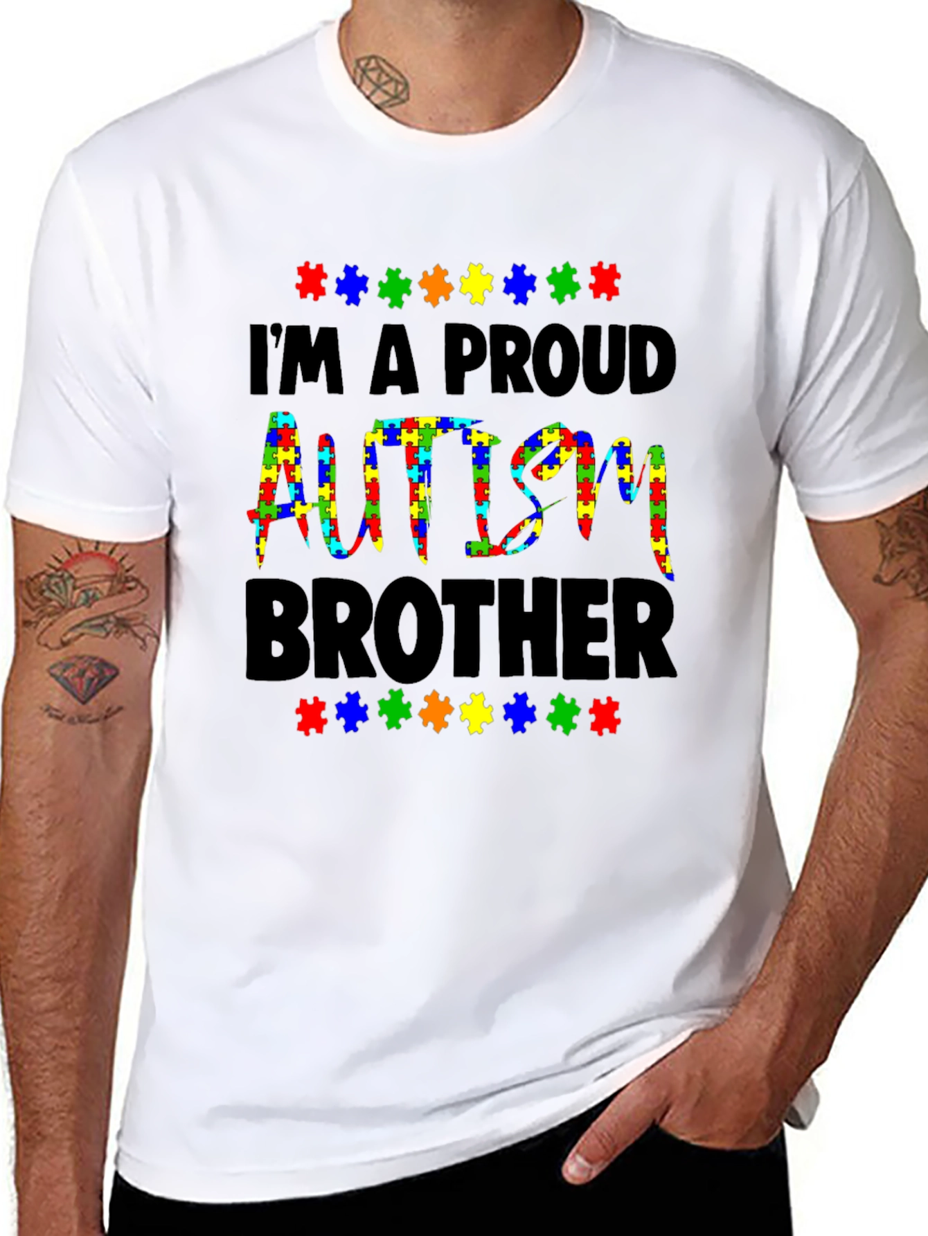 Proud Autism Brother T-Shirt Support Awareness