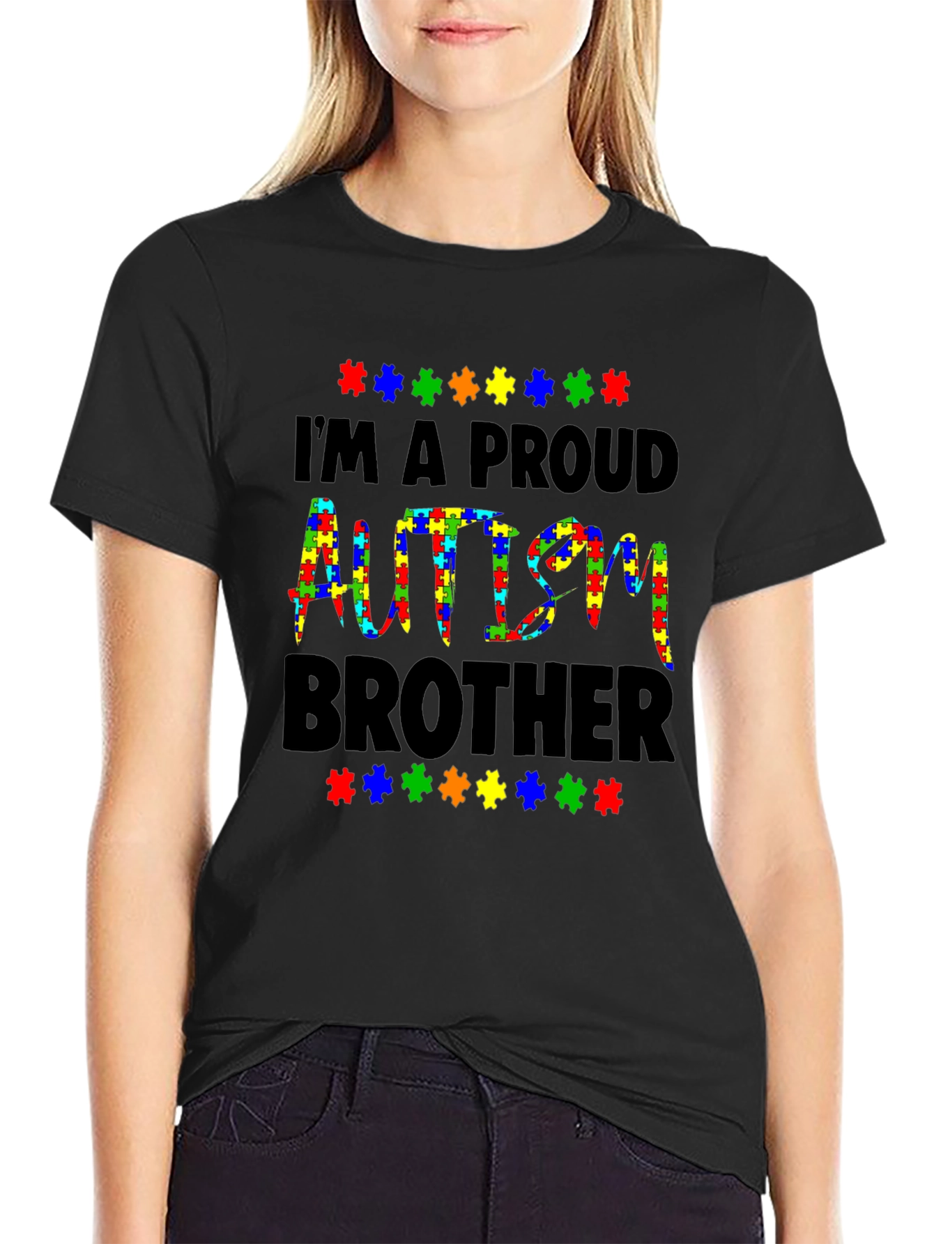 Proud Autism Brother T-Shirt Support Awareness