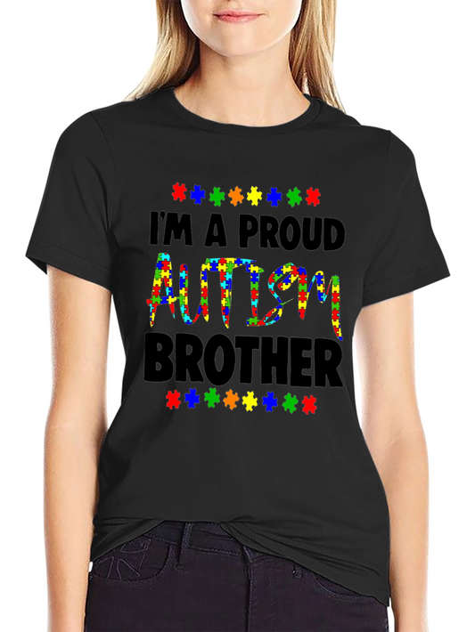Proud Autism Brother T-Shirt Support Awareness
