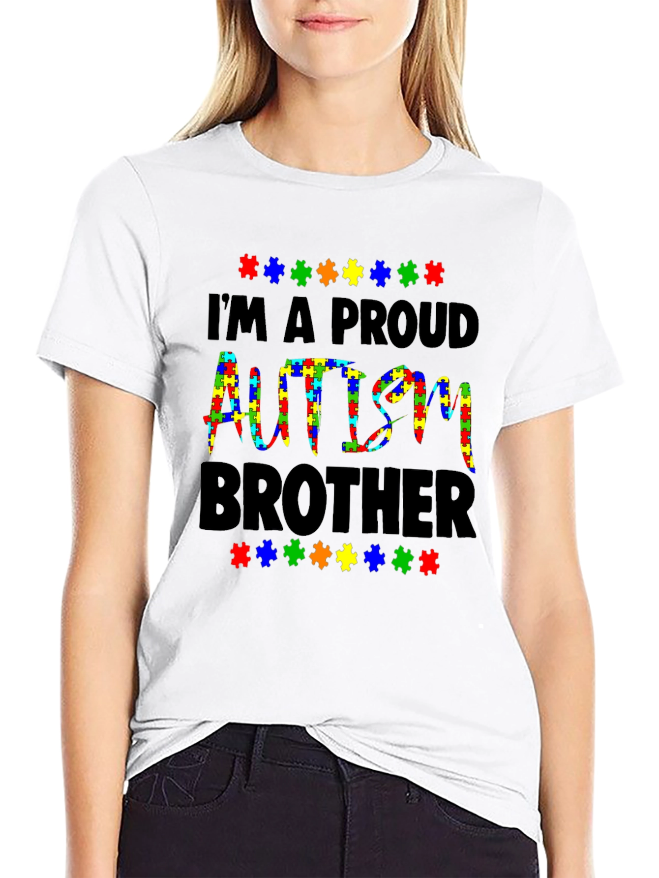 Proud Autism Brother T-Shirt Support Awareness