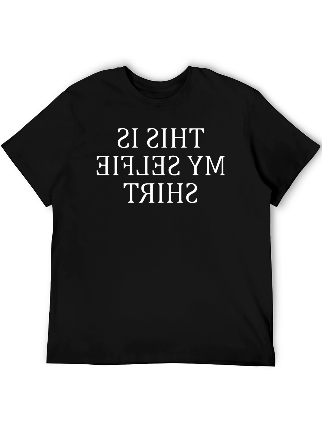 Funny Selfie Shirt - Mens Black Graphic Tee