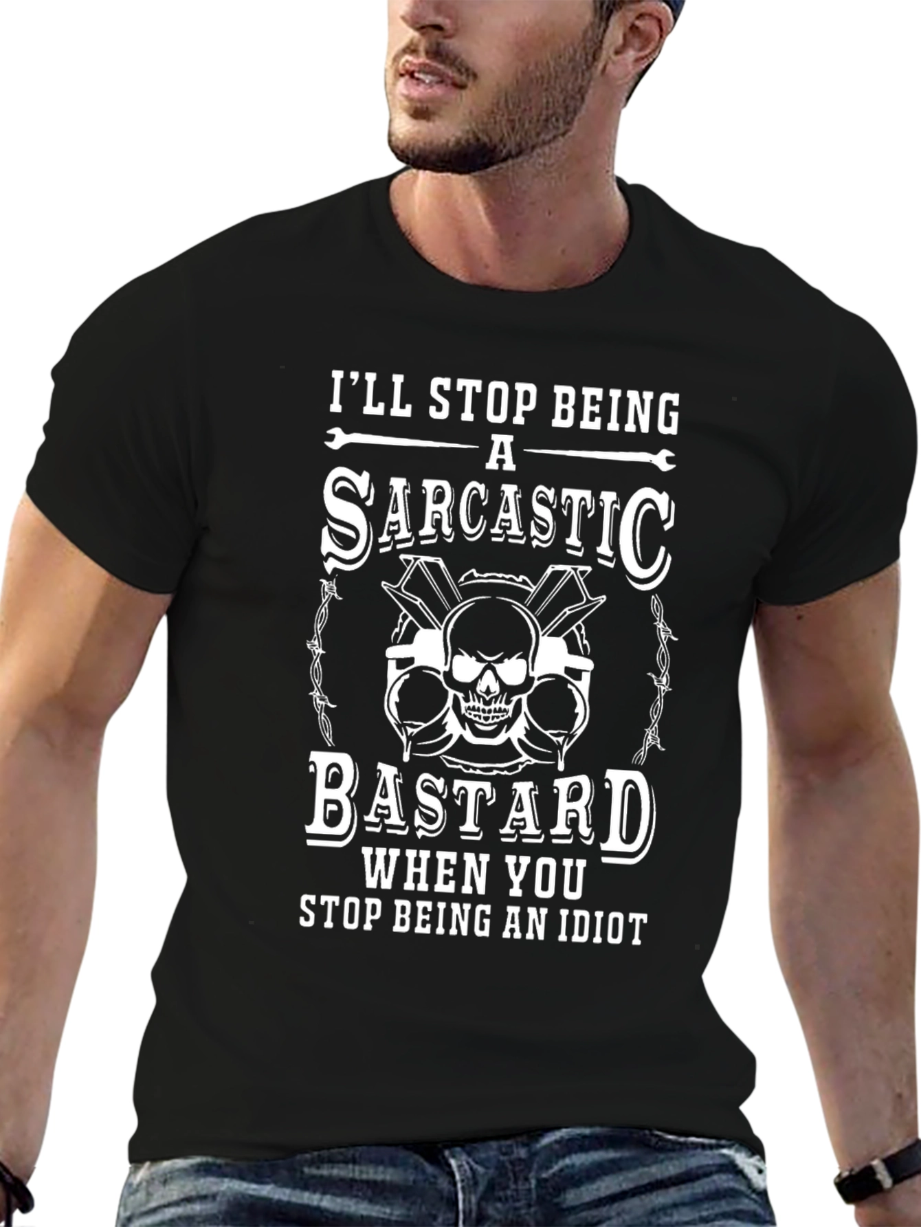 Sarcastic Bastard Graphic T-Shirt