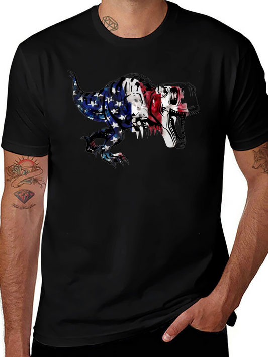 USA Dinosaur T-Shirt - Patriotic Graphic Tee