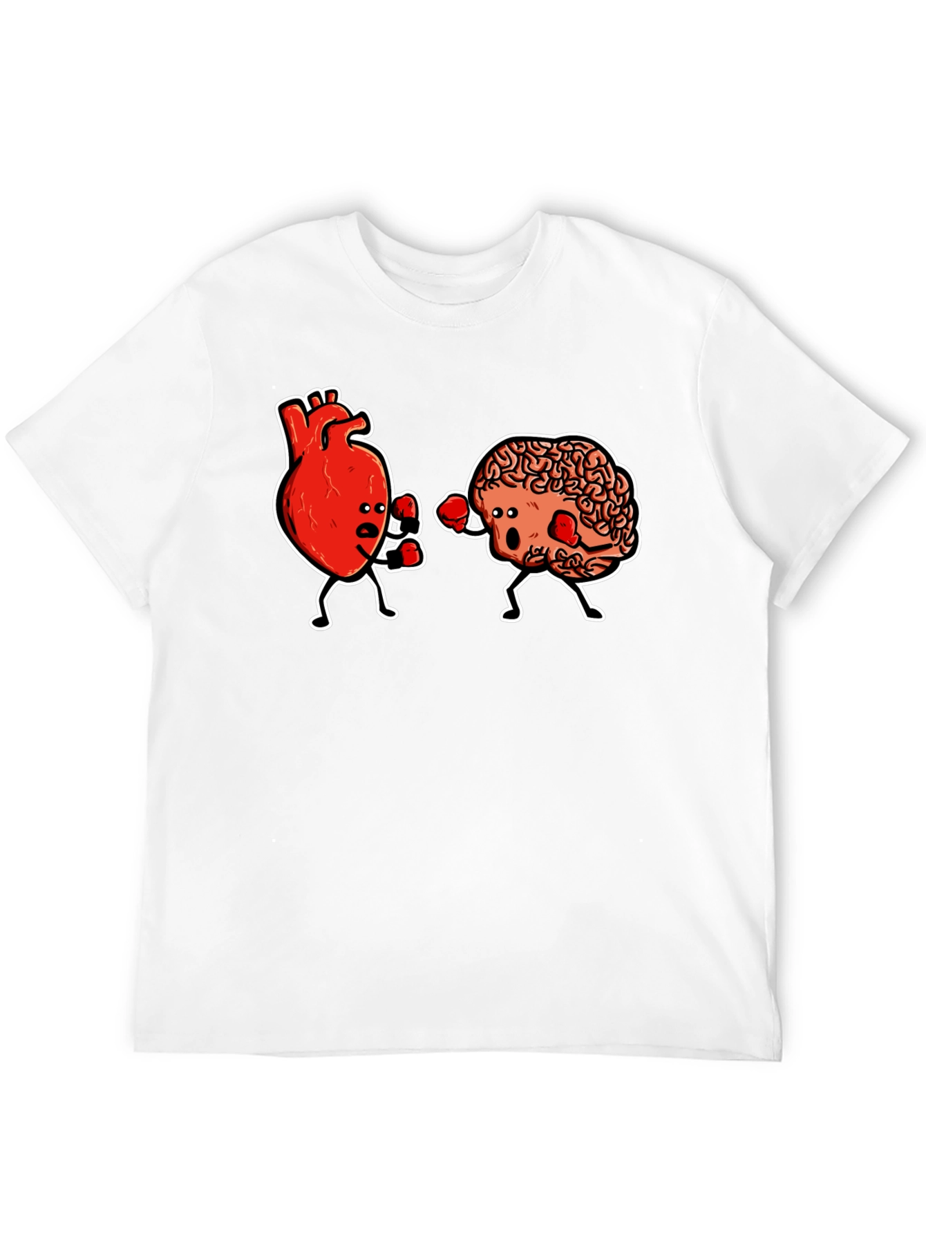 Brain vs Heart Boxing Match Graphic Tee