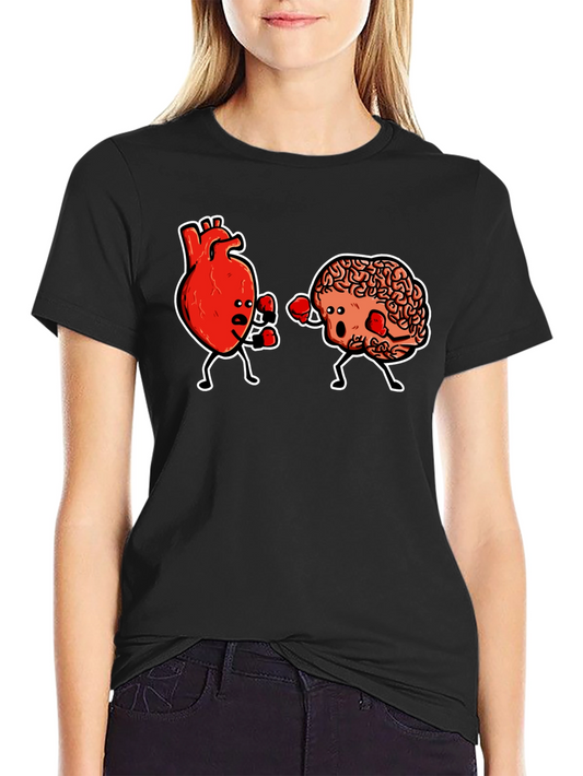 Brain vs Heart Boxing Match Graphic Tee