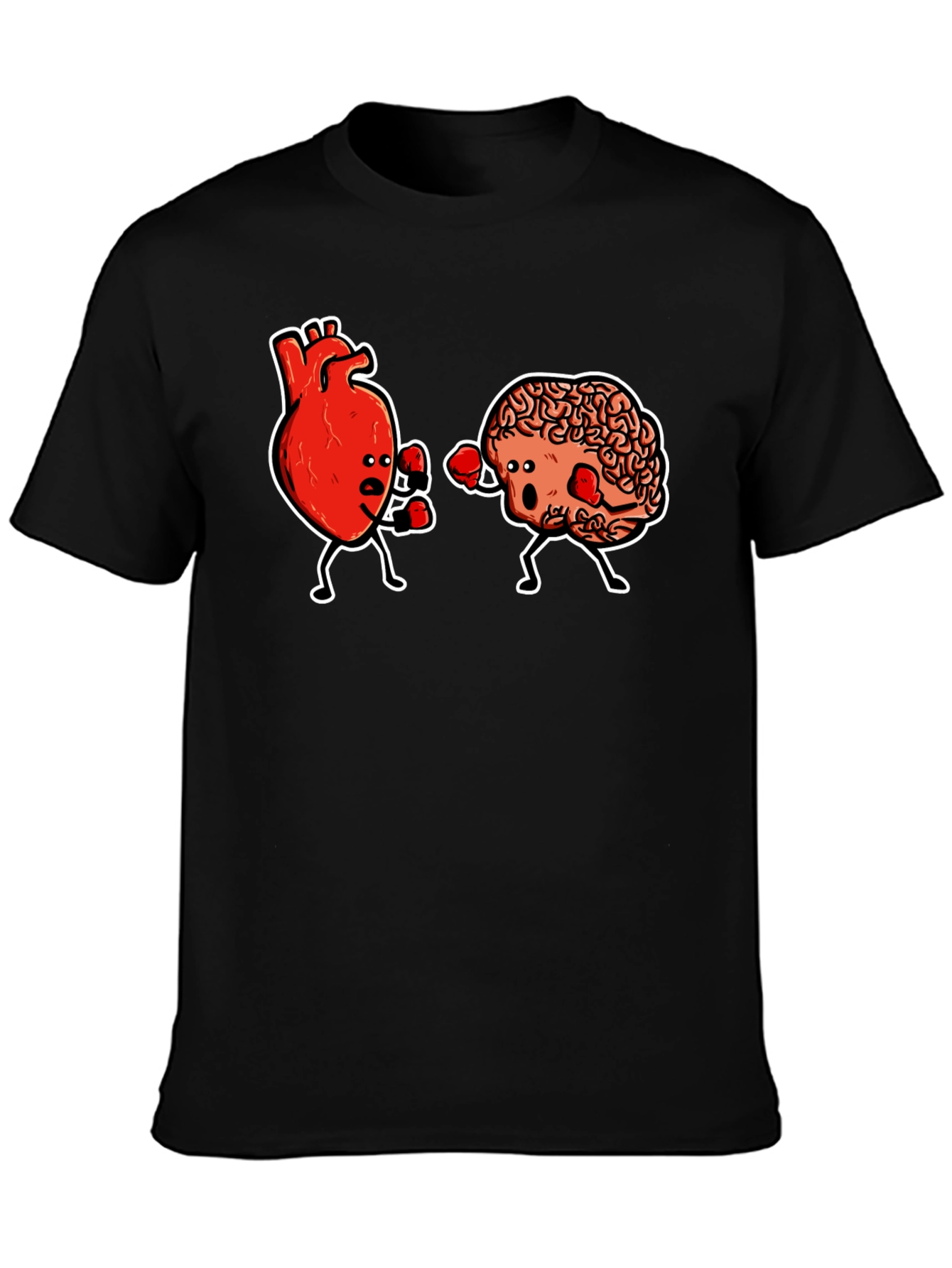 Brain vs Heart Boxing Match Graphic Tee