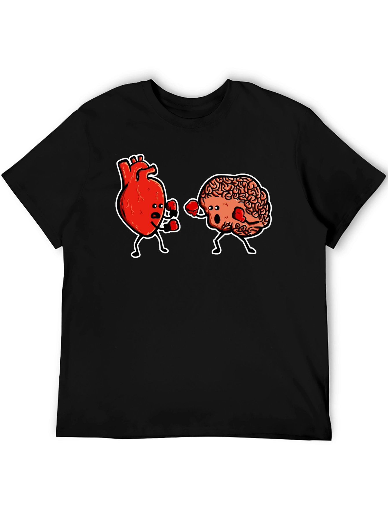 Brain vs Heart Boxing Match Graphic Tee