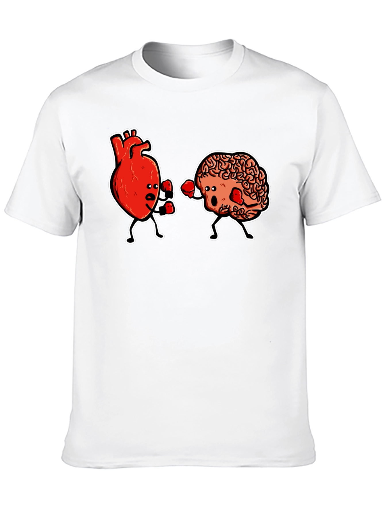 Brain vs Heart Boxing Match Graphic Tee