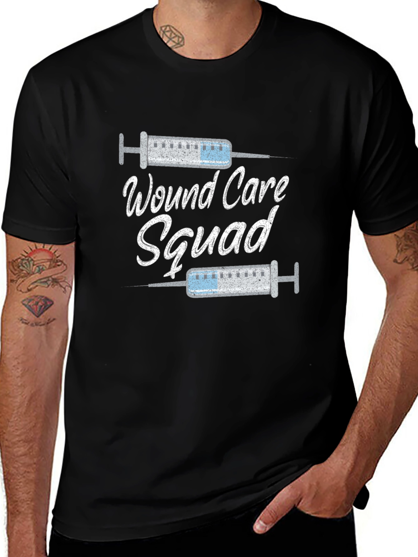 Wound Care Squad Tee - Black Medical T-Shirt