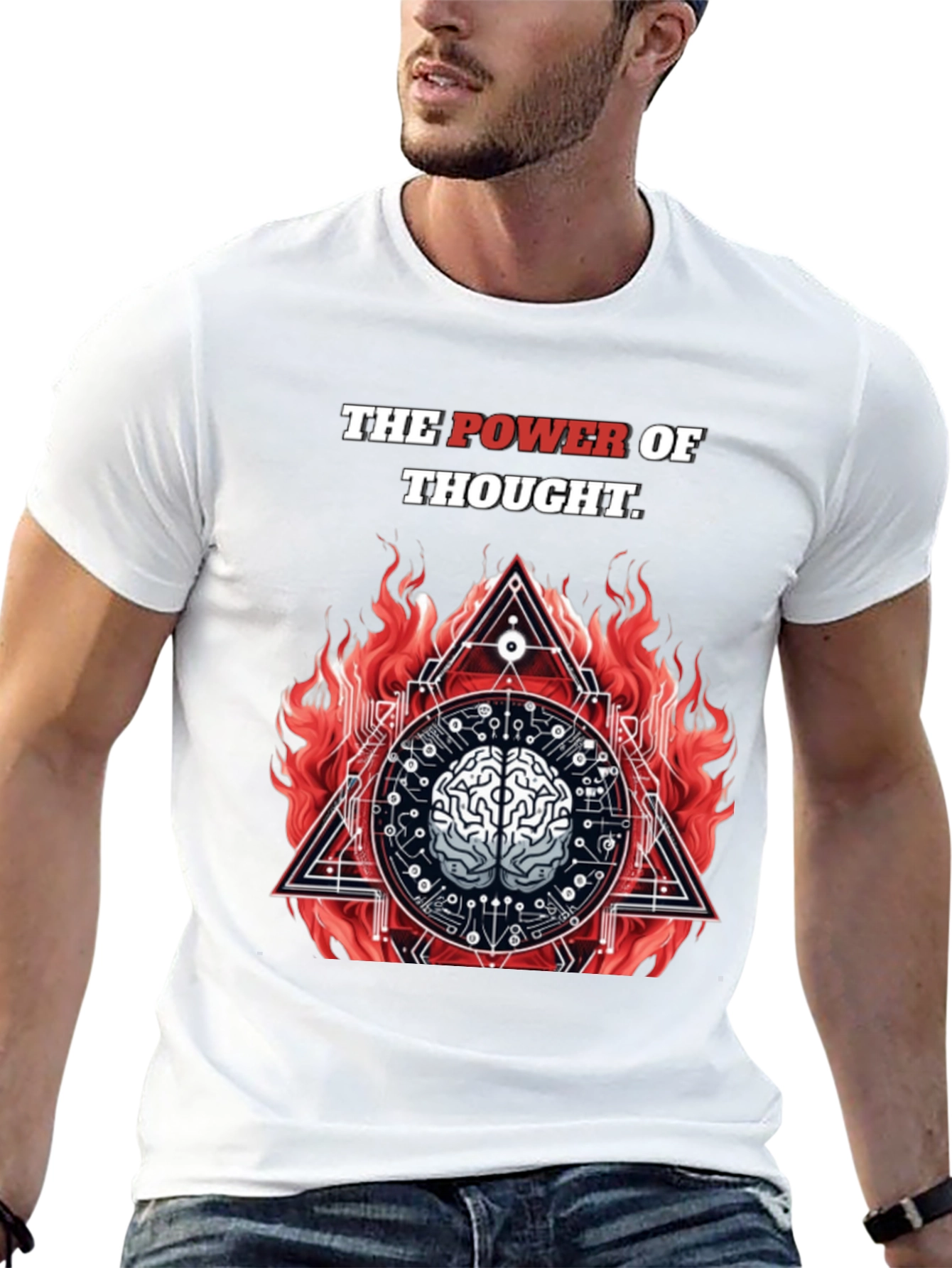 The Power of Thought Graphic Tee - Black