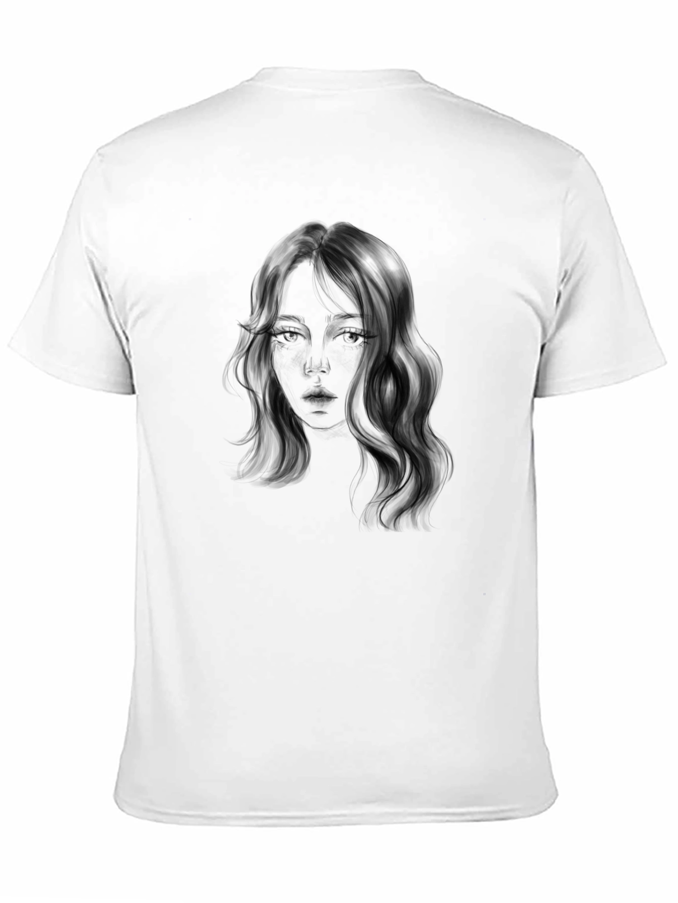 Womens Portrait Graphic Black T-Shirt