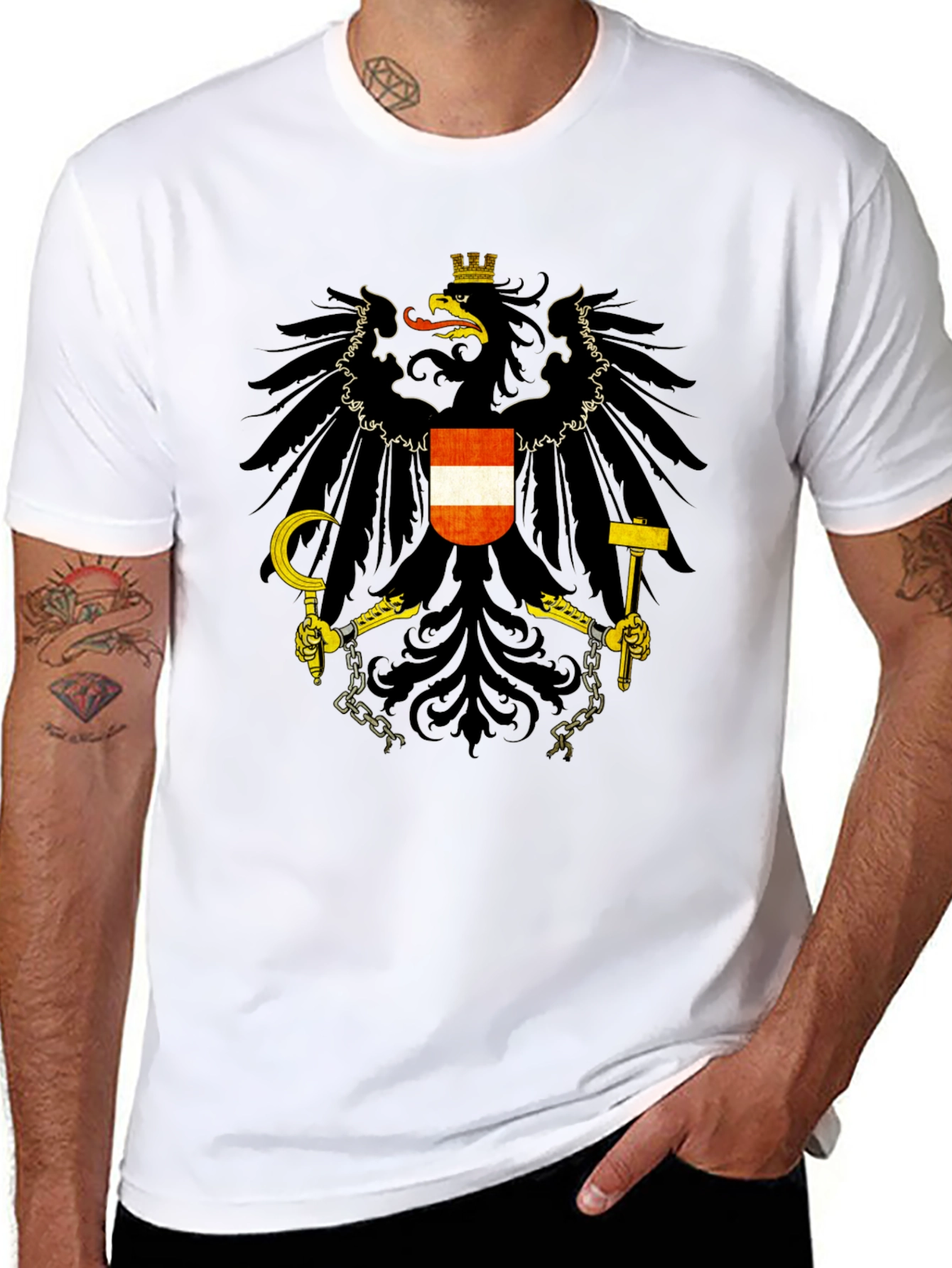 Austrian Eagle Crest Black T-Shirt