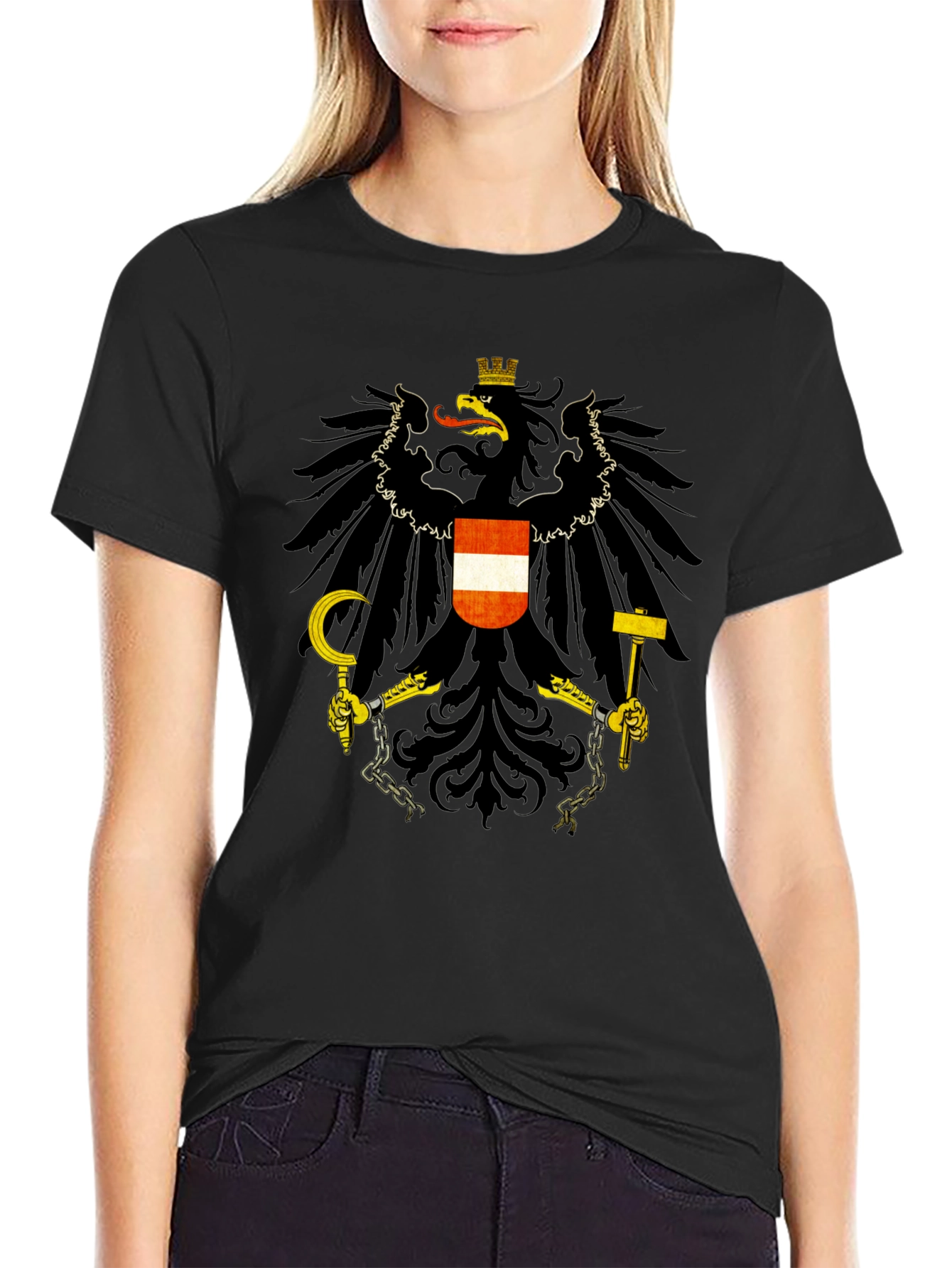 Austrian Eagle Crest Black T-Shirt
