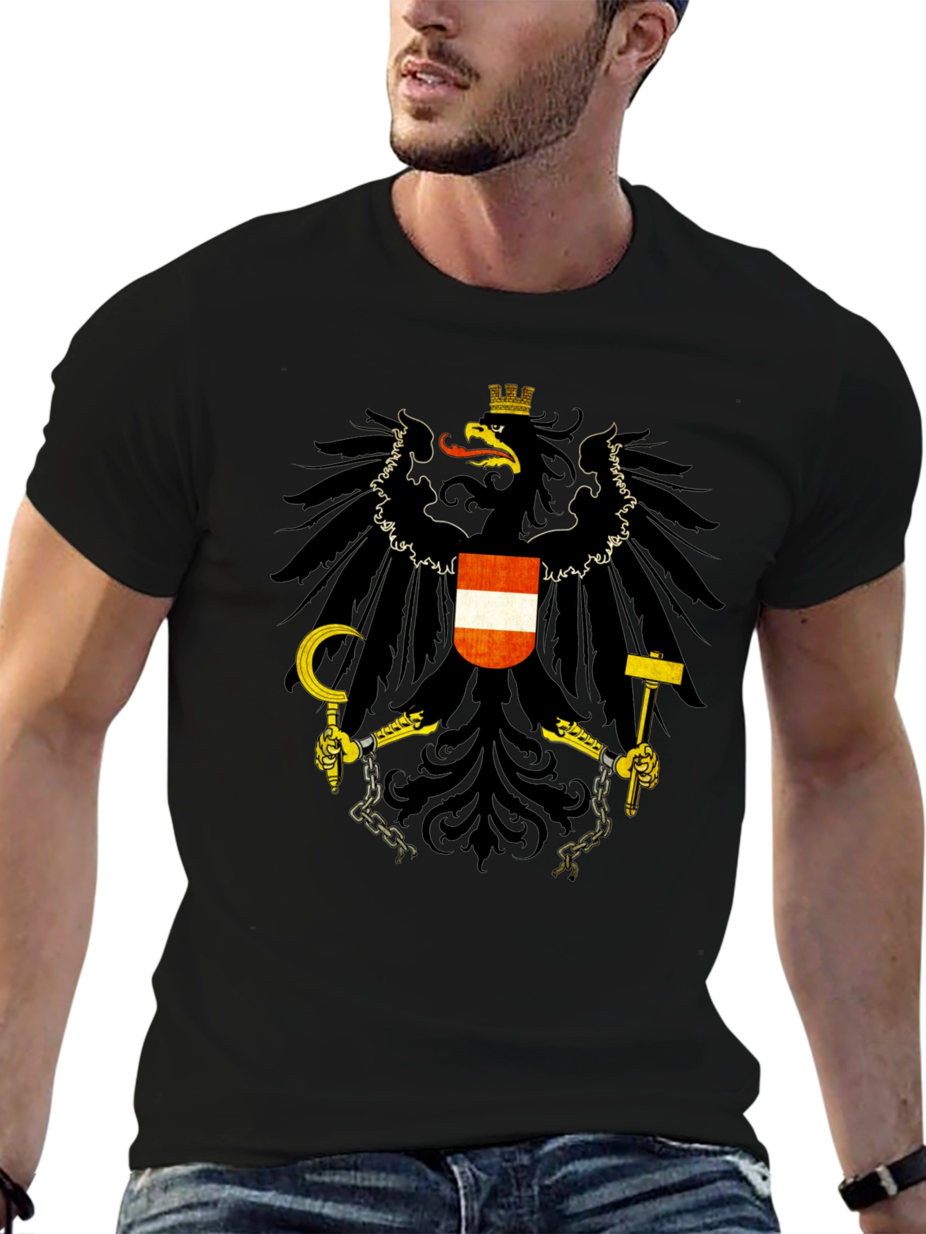 Austrian Eagle Crest Black T-Shirt