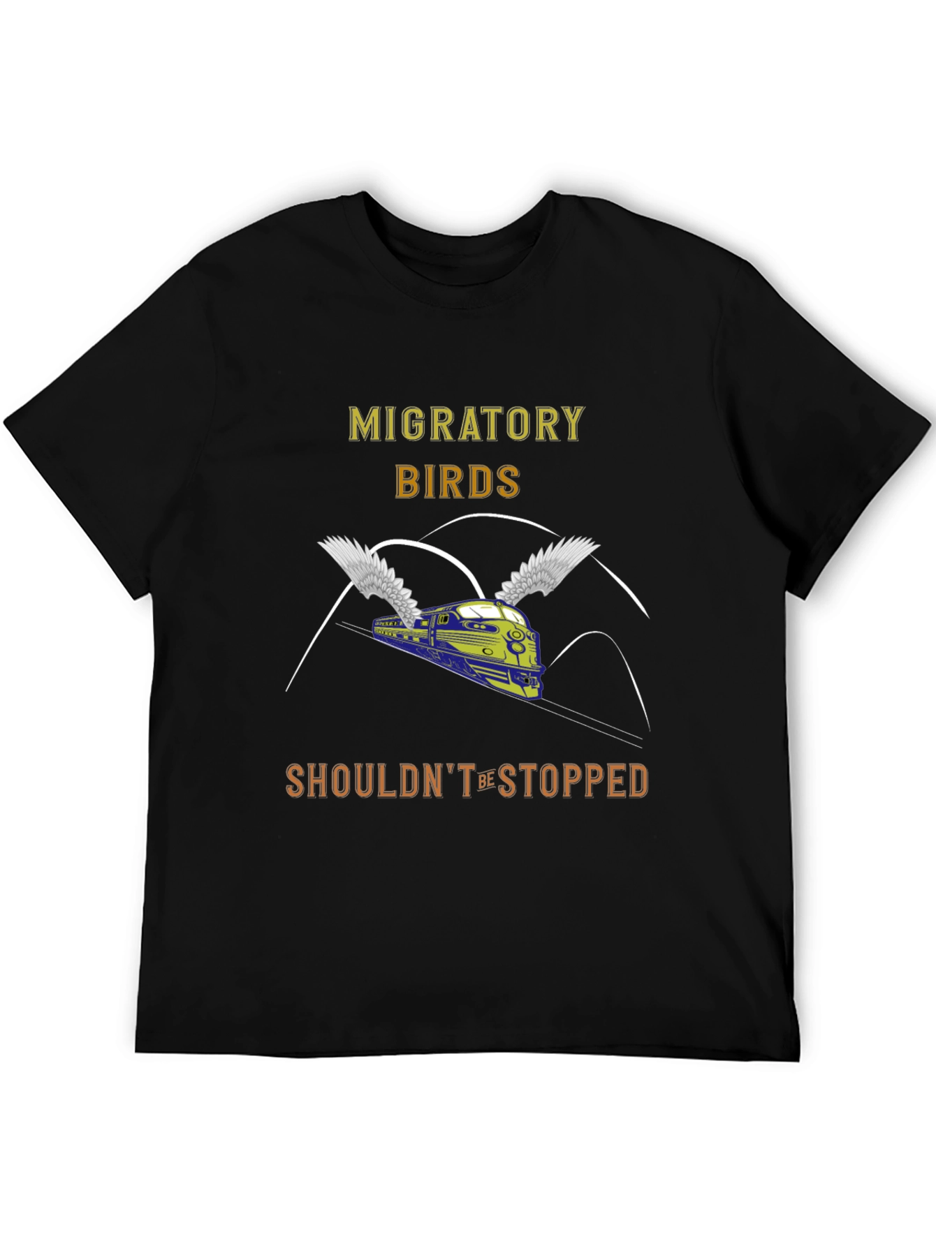 Migratory Birds Train Graphic T-Shirt