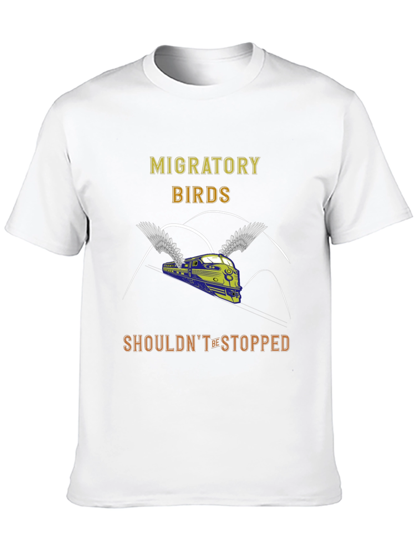 Migratory Birds Train Graphic T-Shirt