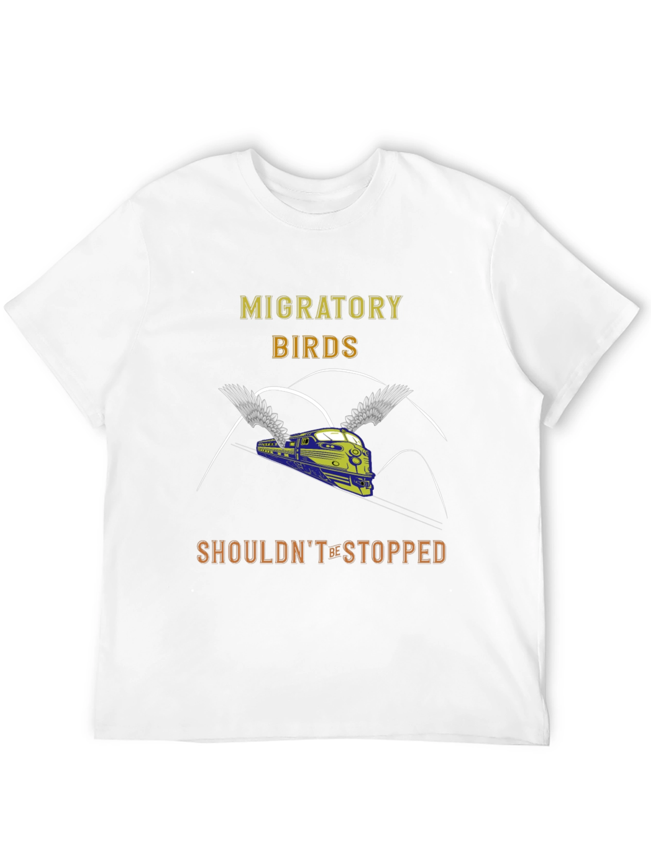 Migratory Birds Train Graphic T-Shirt