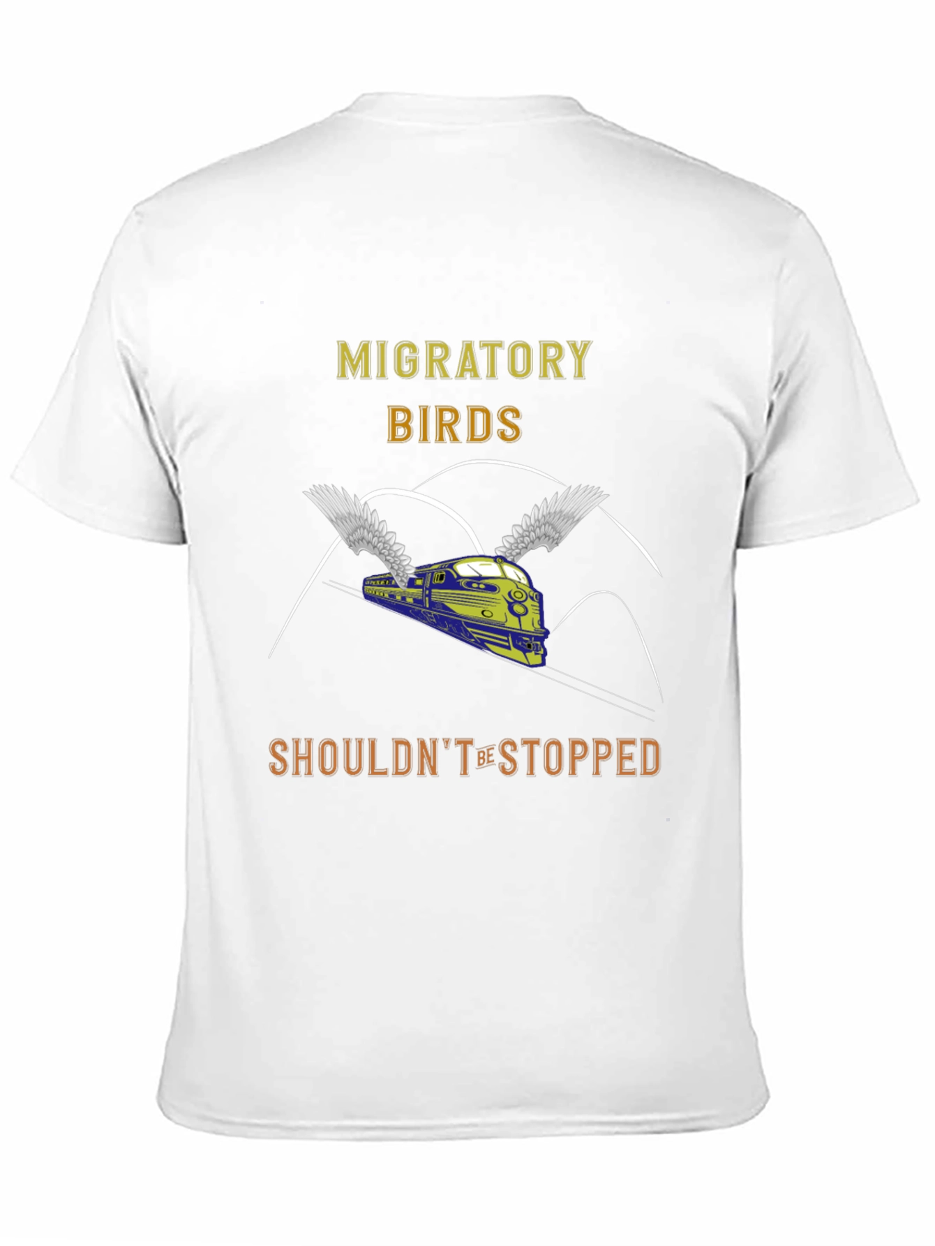 Migratory Birds Train Graphic T-Shirt