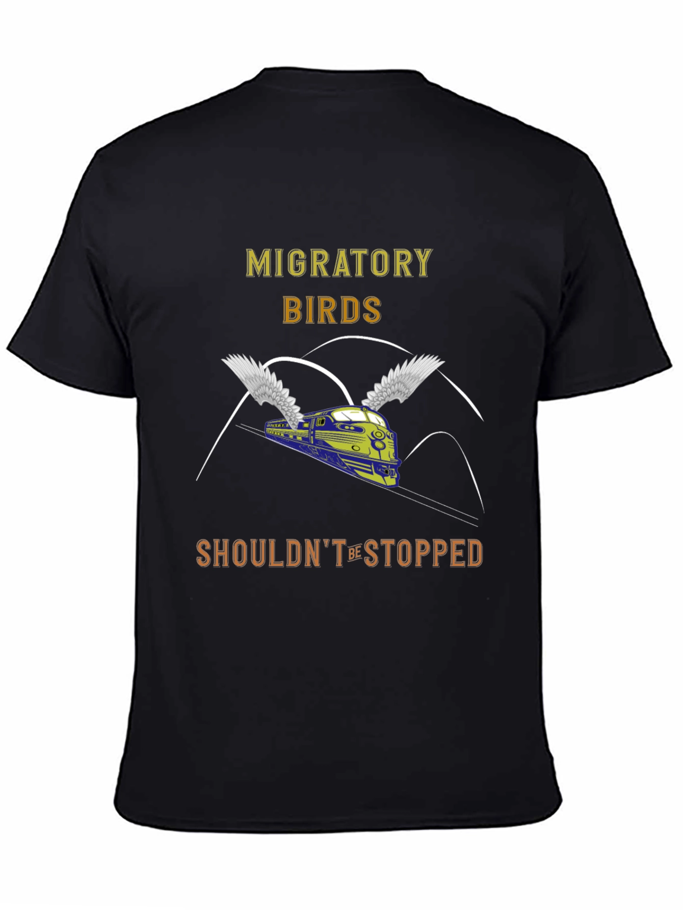 Migratory Birds Train Graphic T-Shirt