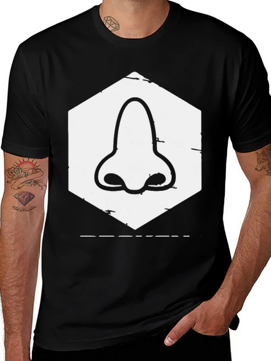 Nose Graphic Tee - Black Casual T-Shirt