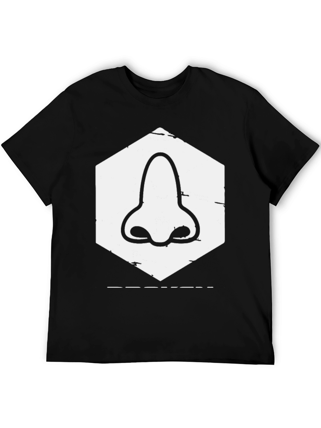 Nose Graphic Tee - Black Casual T-Shirt