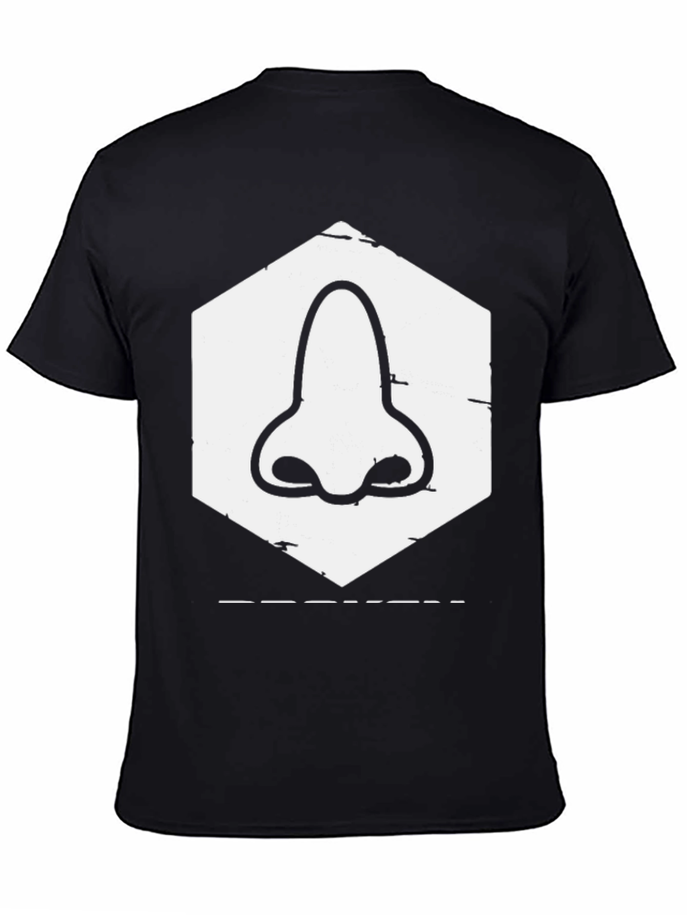 Nose Graphic Tee - Black Casual T-Shirt