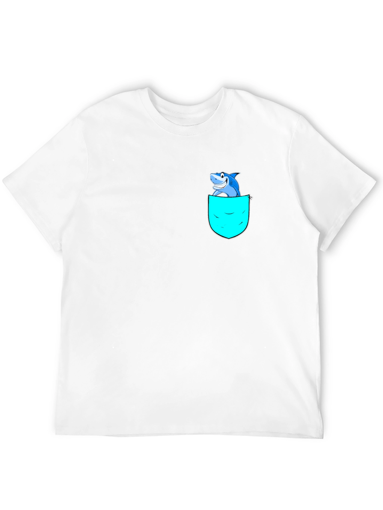 Shark Pocket Graphic T-Shirt - Black Cotton Blend