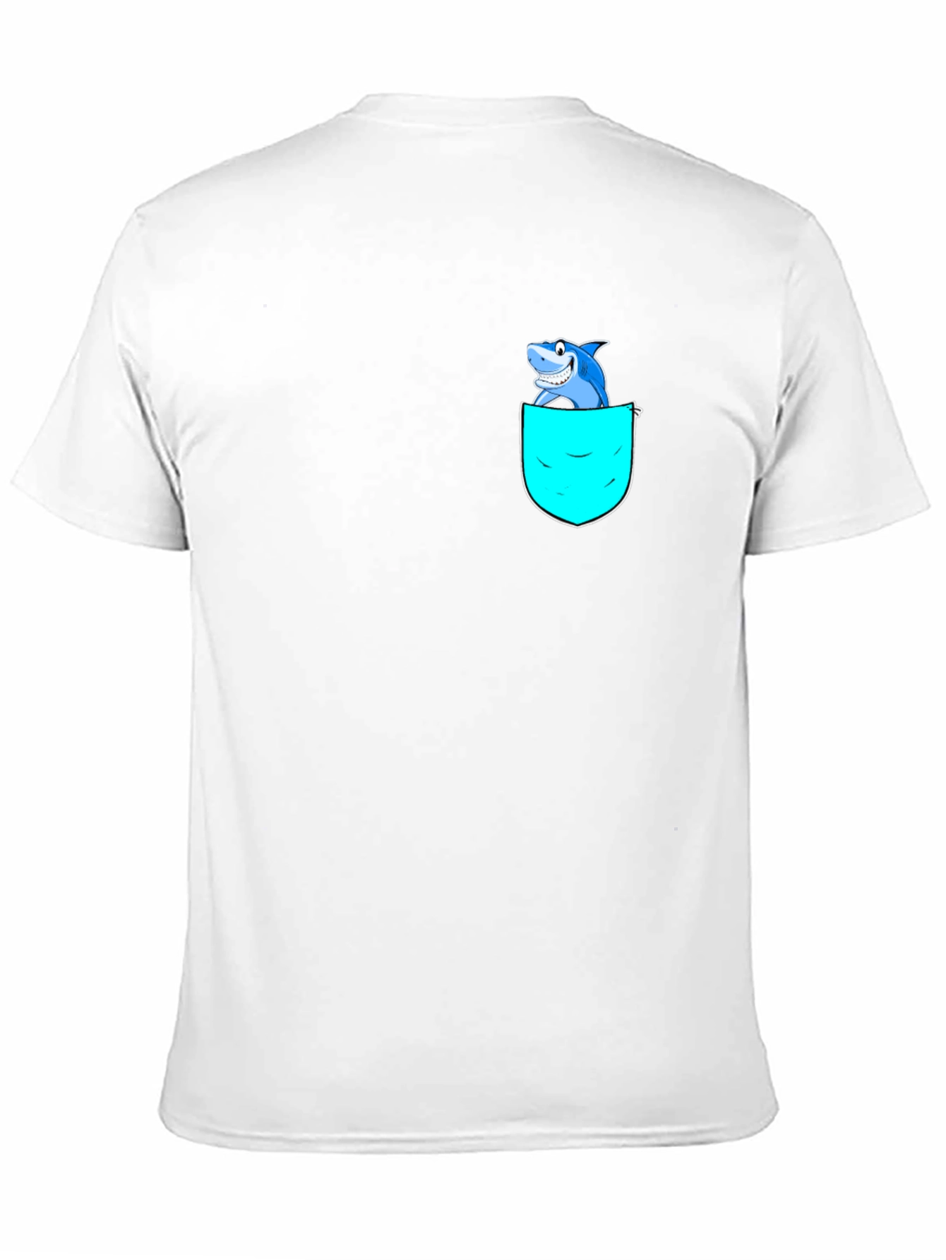 Shark Pocket Graphic T-Shirt - Black Cotton Blend